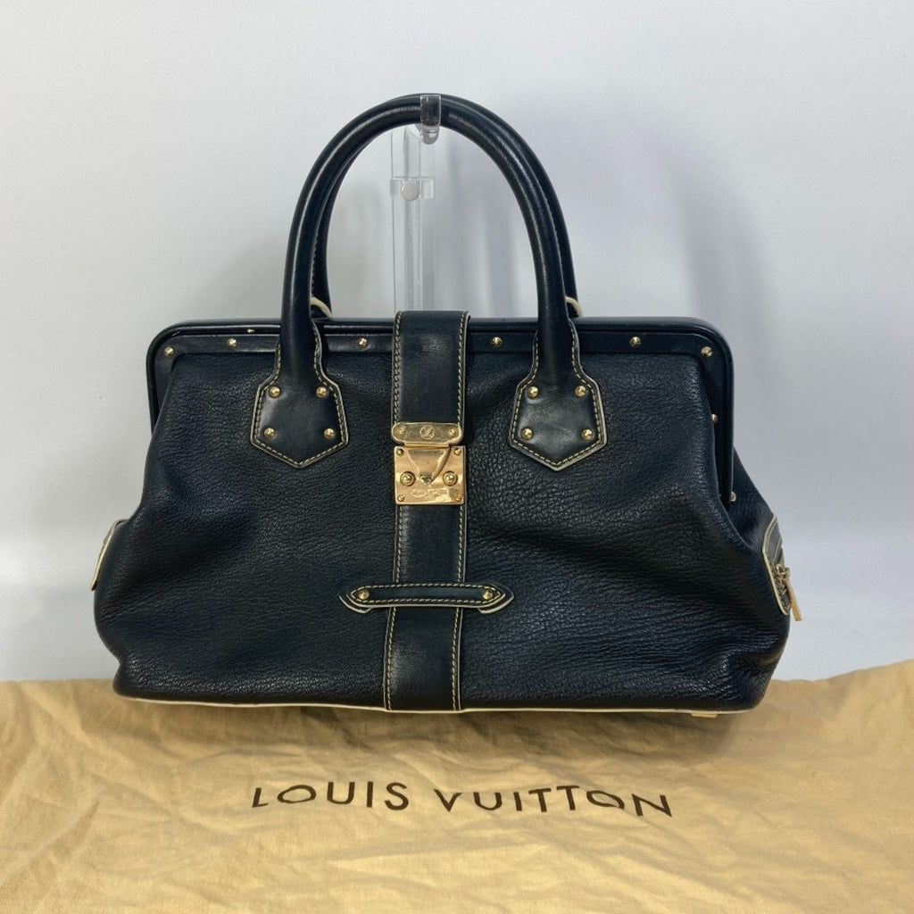Louis Vuitton Black Noir Suhali Leather Handbag