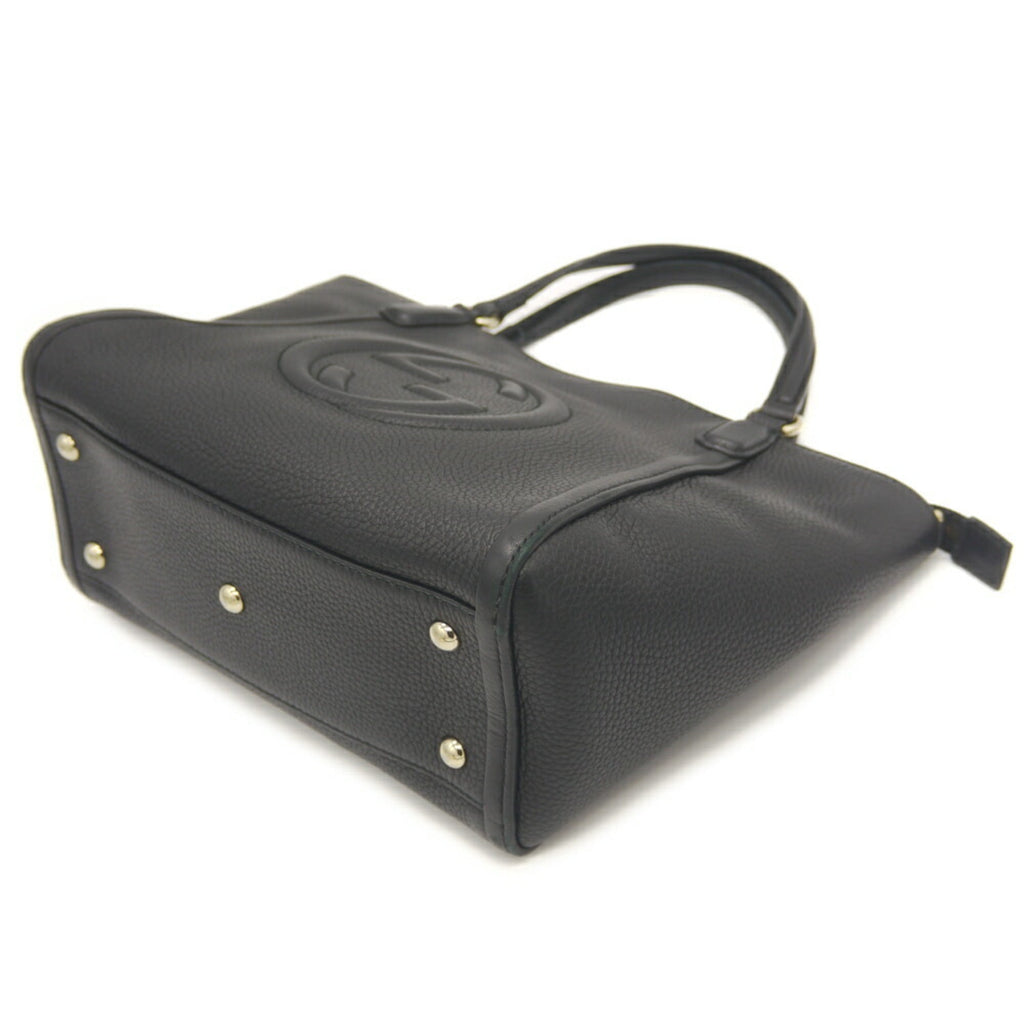 Gucci Black Leather Handbag Shoulder Bag (Pre-Owned)