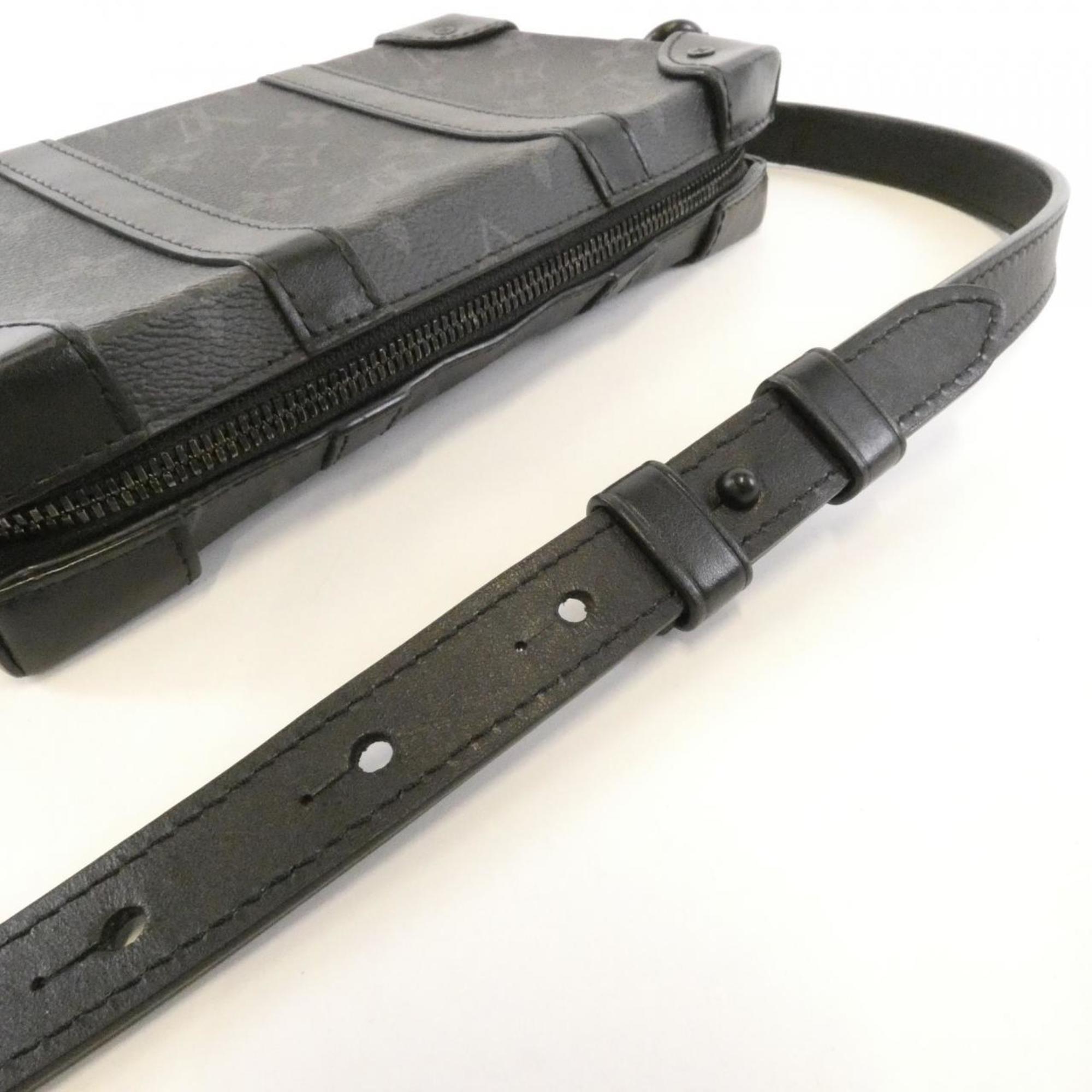 Louis Vuitton Black Coated Canvas Shoulder Bag