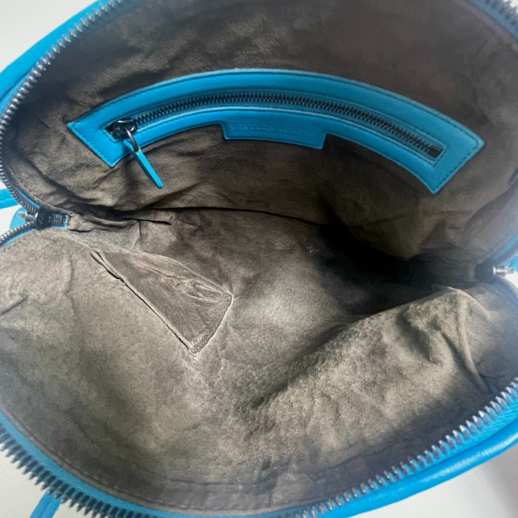 Bottega Veneta Blue Leather Shoulder Bag