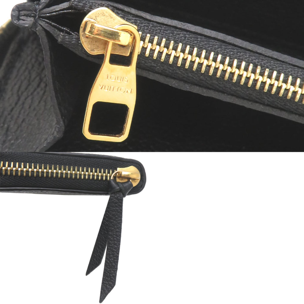 Louis Vuitton Black Noir Monogram Empreinte Long Wallet