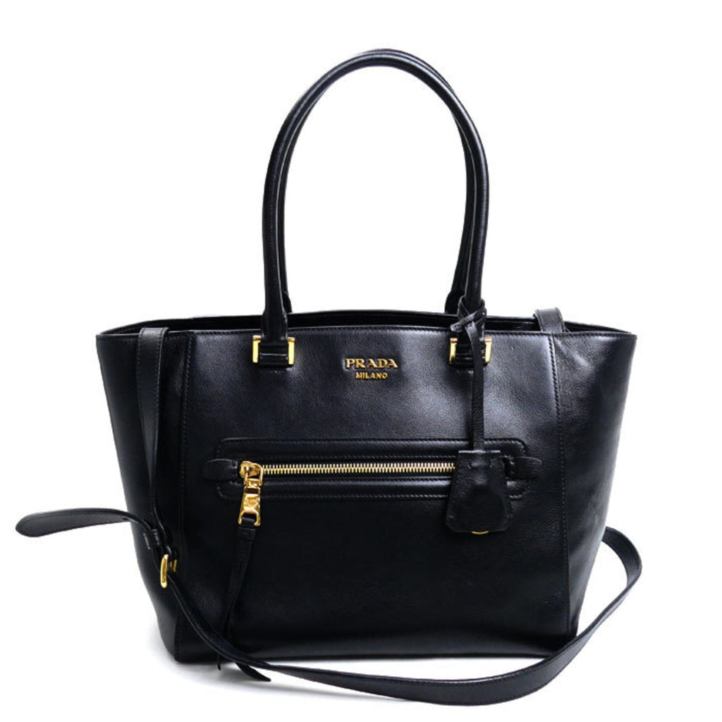 Prada Black Leather Shoulder Bag