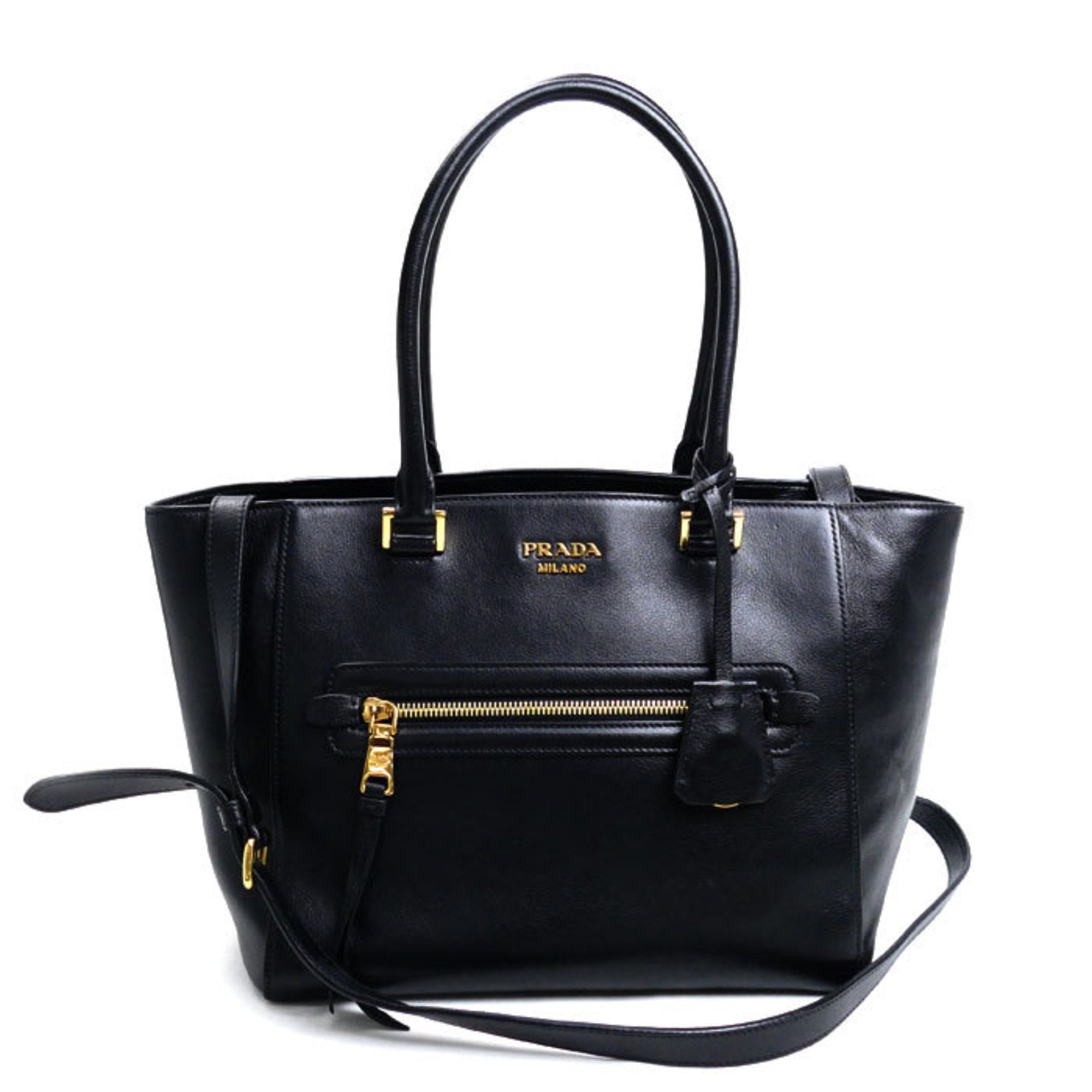 Prada Black Leather Shoulder Bag
