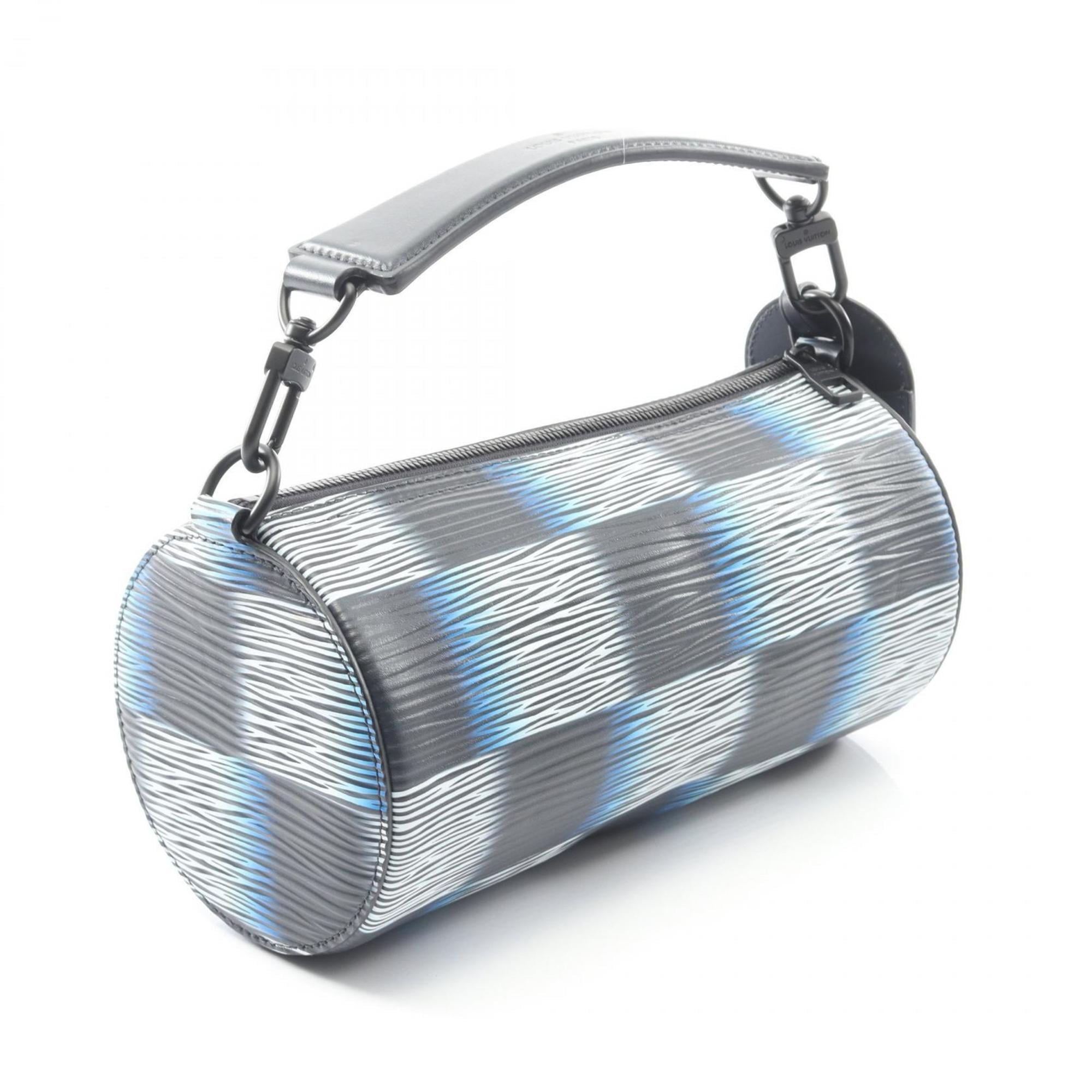 Louis Vuitton Black Blue Epi Leather Handbag