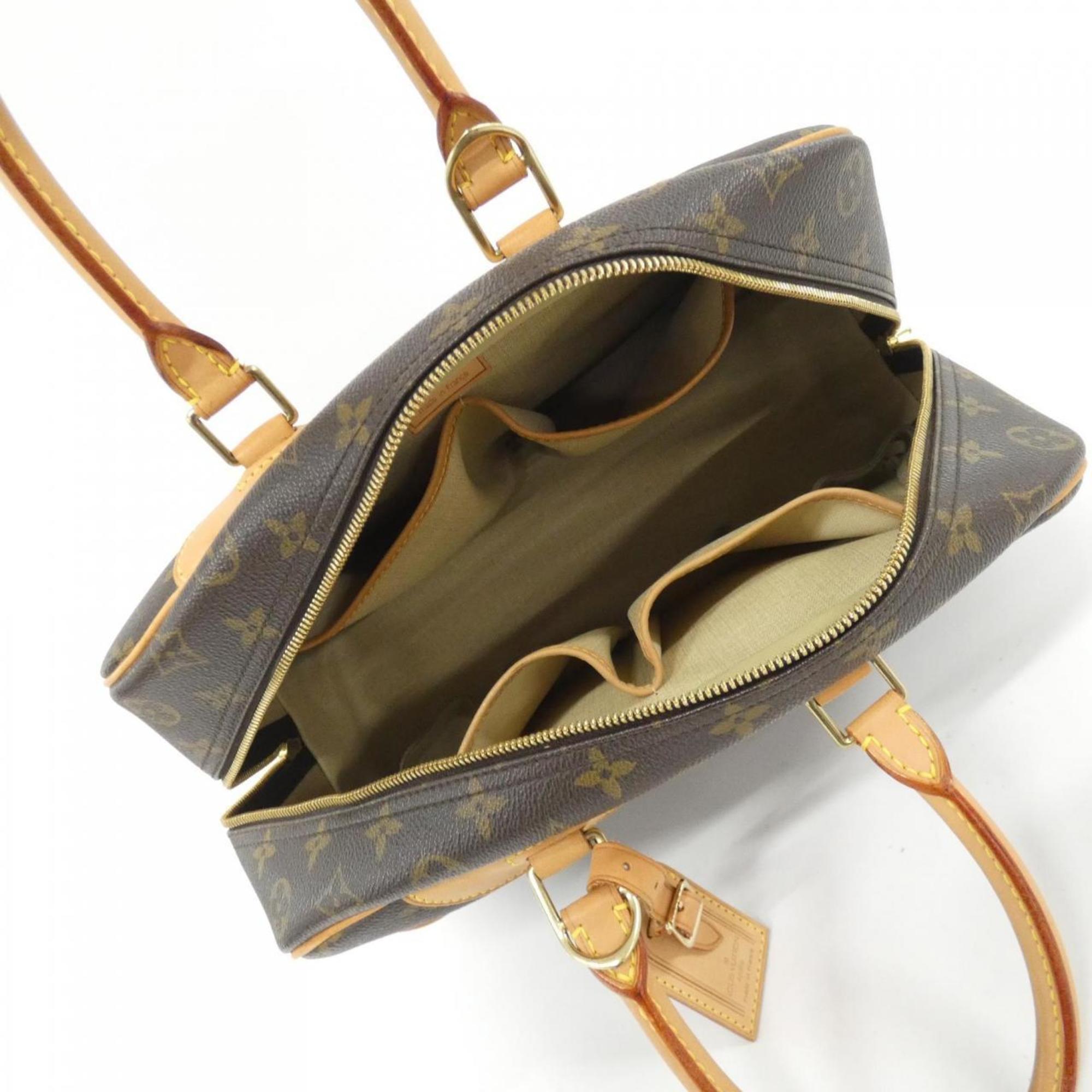Louis Vuitton Brown Coated Canvas Handbag