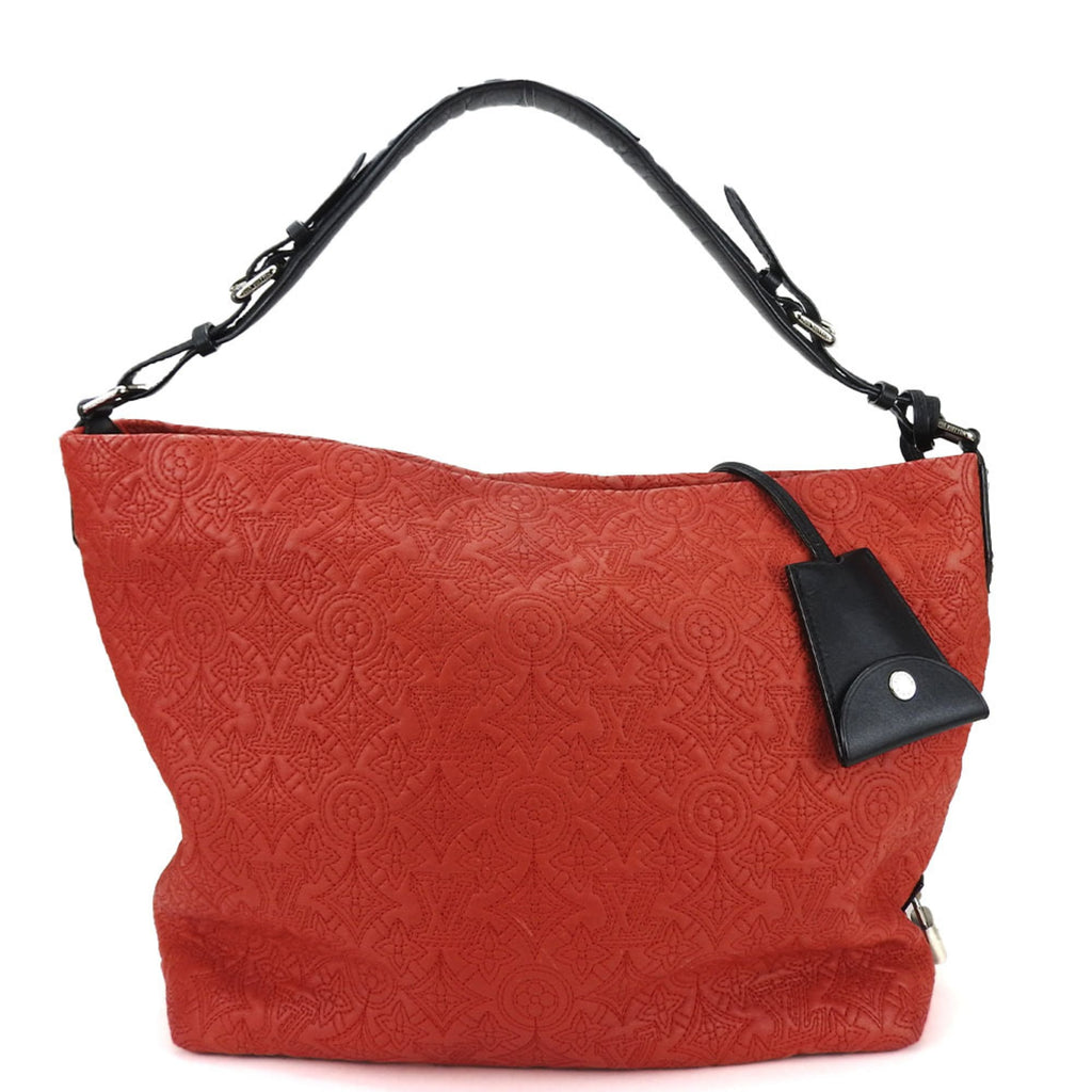 Louis Vuitton Black Red Color Monogram Shoulder Bag