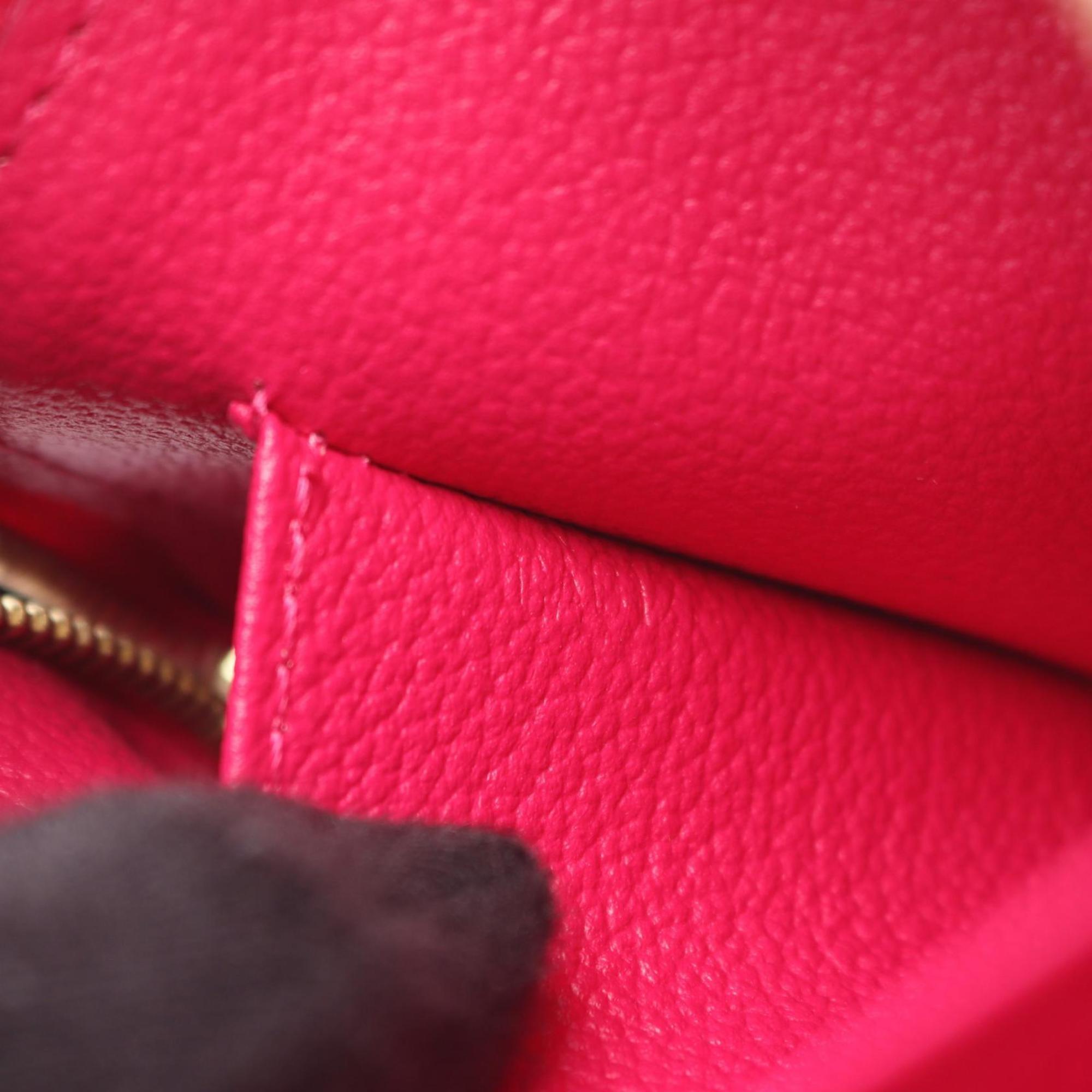 Louis Vuitton Pink Leather Pvc Pouch