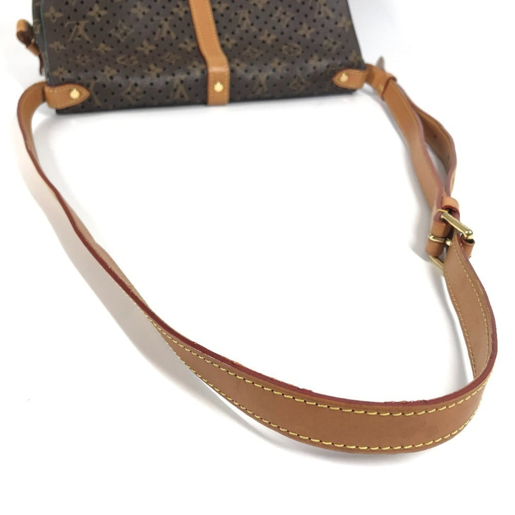 Louis Vuitton Monogram Perfo Blue Brown Monogram Perforated Shoulder Bag