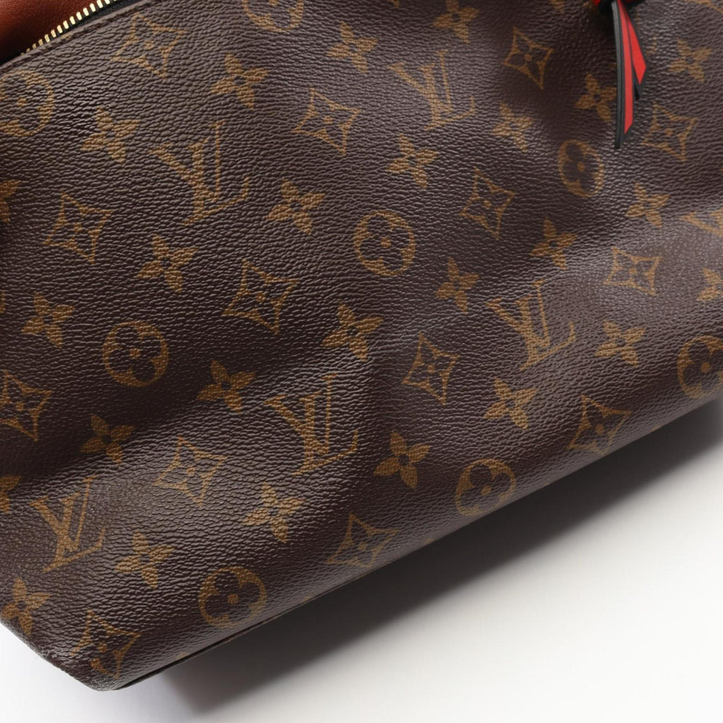 Louis Vuitton Black Brown Caramel Red Color Monogram Pvc Leather Coated Canvas Shoulder Bag