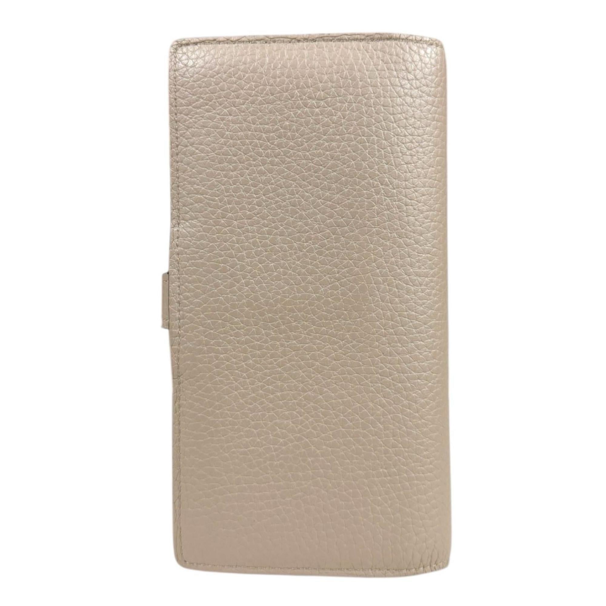 Louis Vuitton Beige Leather Long Wallet