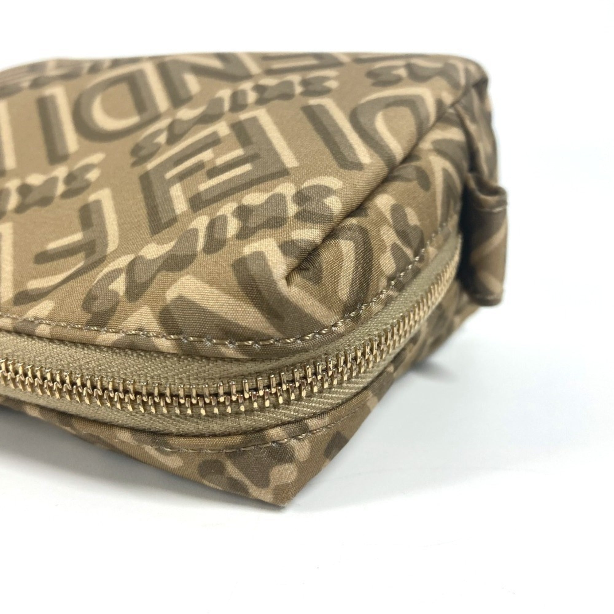 Fendi Beige Nylon Pouch