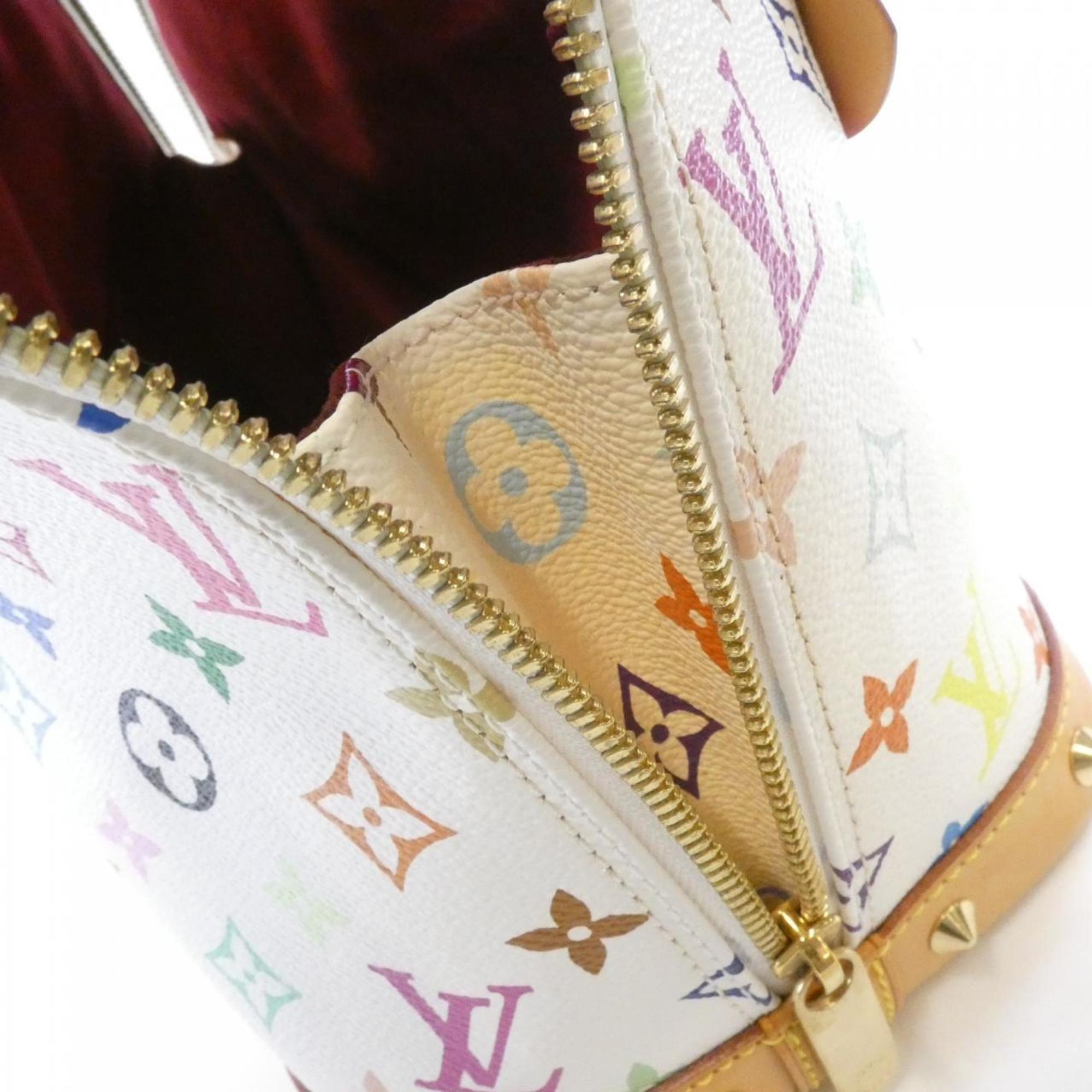 Louis Vuitton Multi-Color White Coated Canvas Handbag