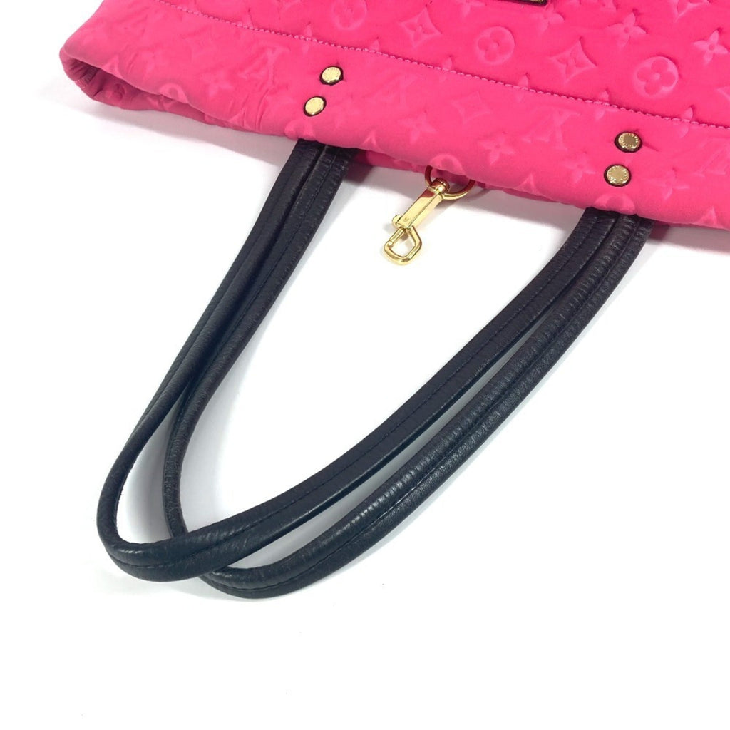 Louis Vuitton Black Pink Microfiber Shoulder Bag Tote Bag