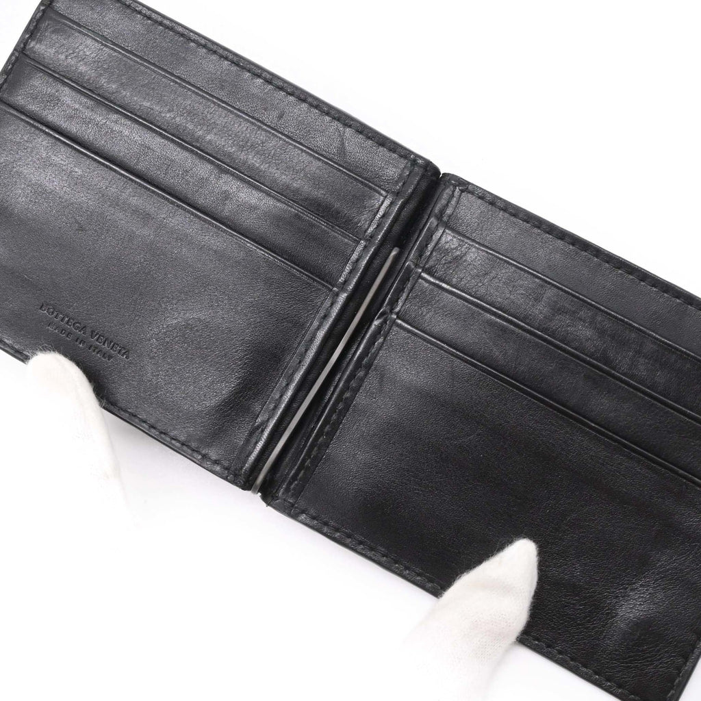 Bottega Veneta Intrecciato Black Money Clip