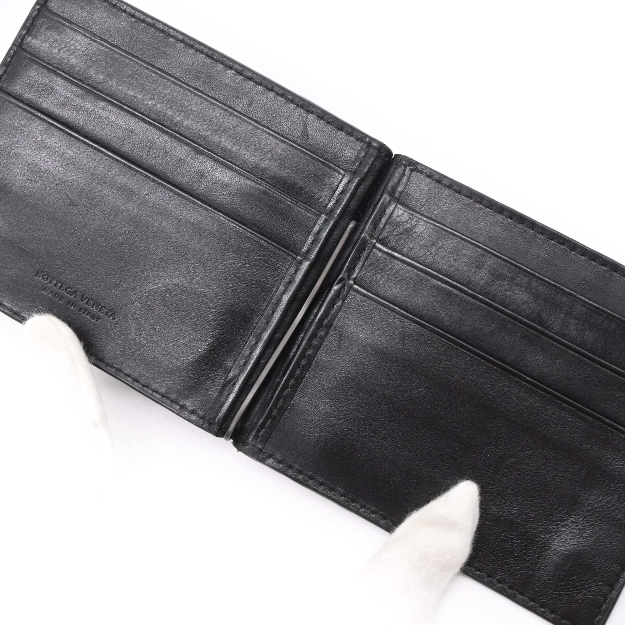 Bottega Veneta Intrecciato Black Money Clip