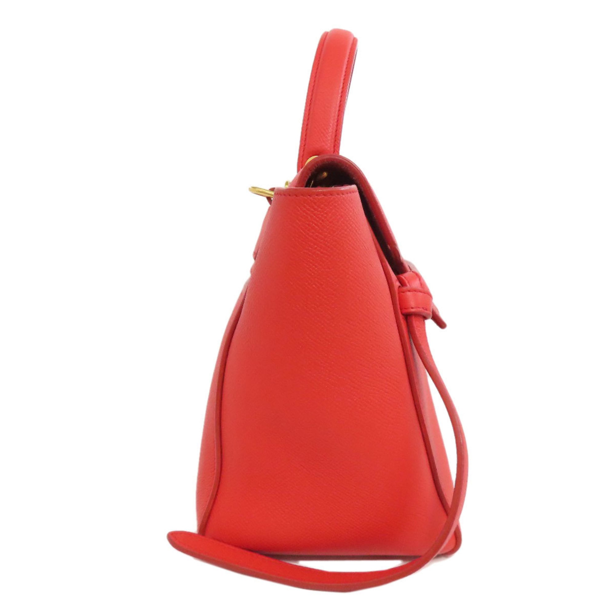 Celine Red Color Leather Handbag