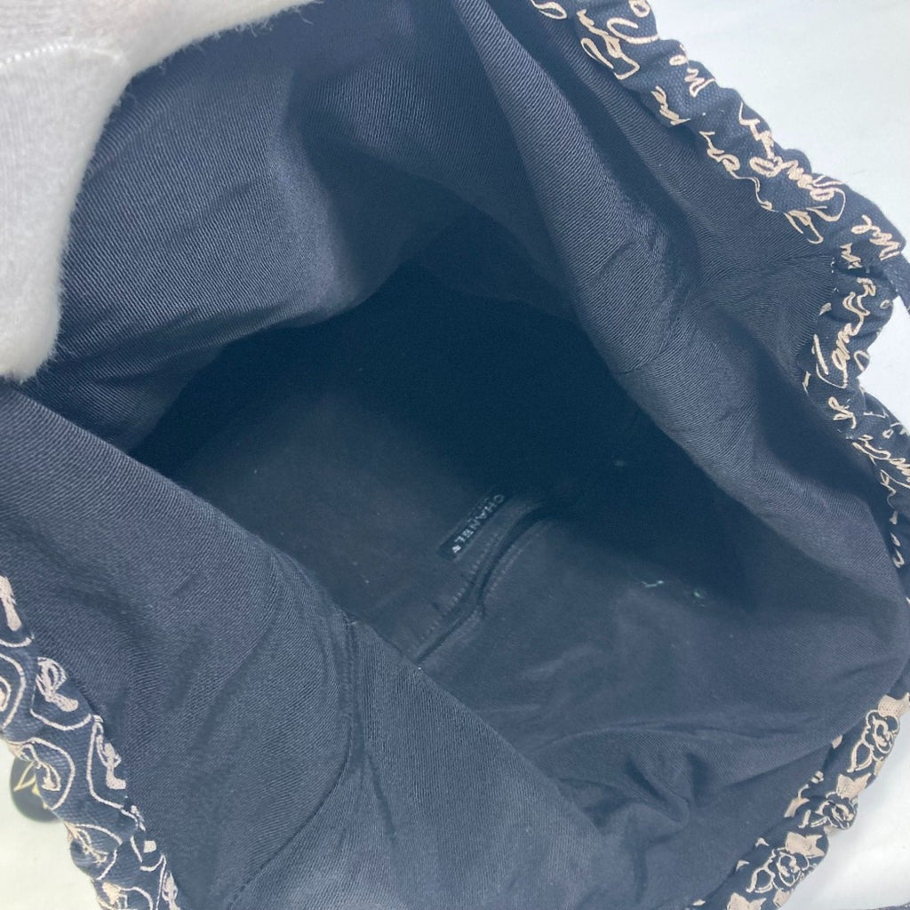 Chanel Black Cloth Tote Bag