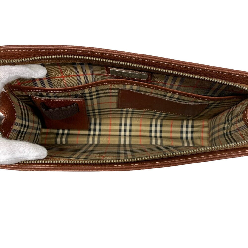 Burberry Brown Leather Clutch Bag