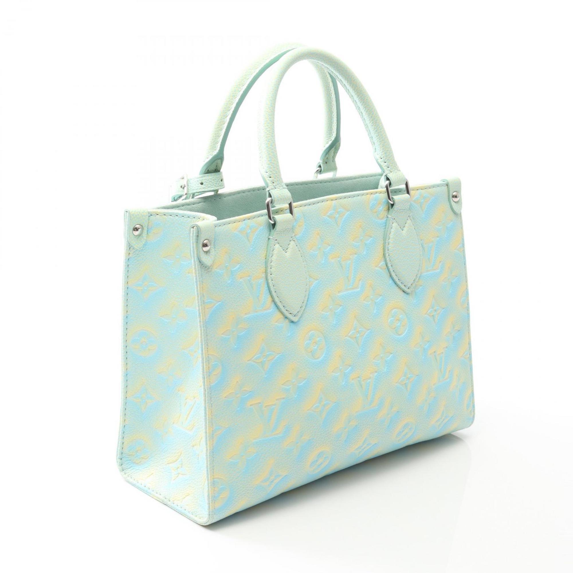 Louis Vuitton Blue Yellow Monogram Empreinte Handbag