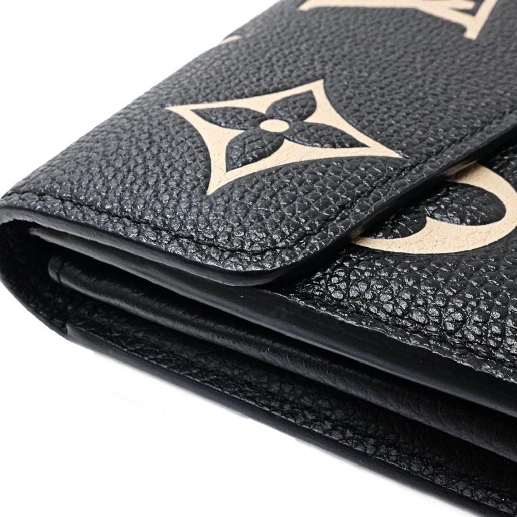 Louis Vuitton Beige Black Monogram Empreinte Long Wallet