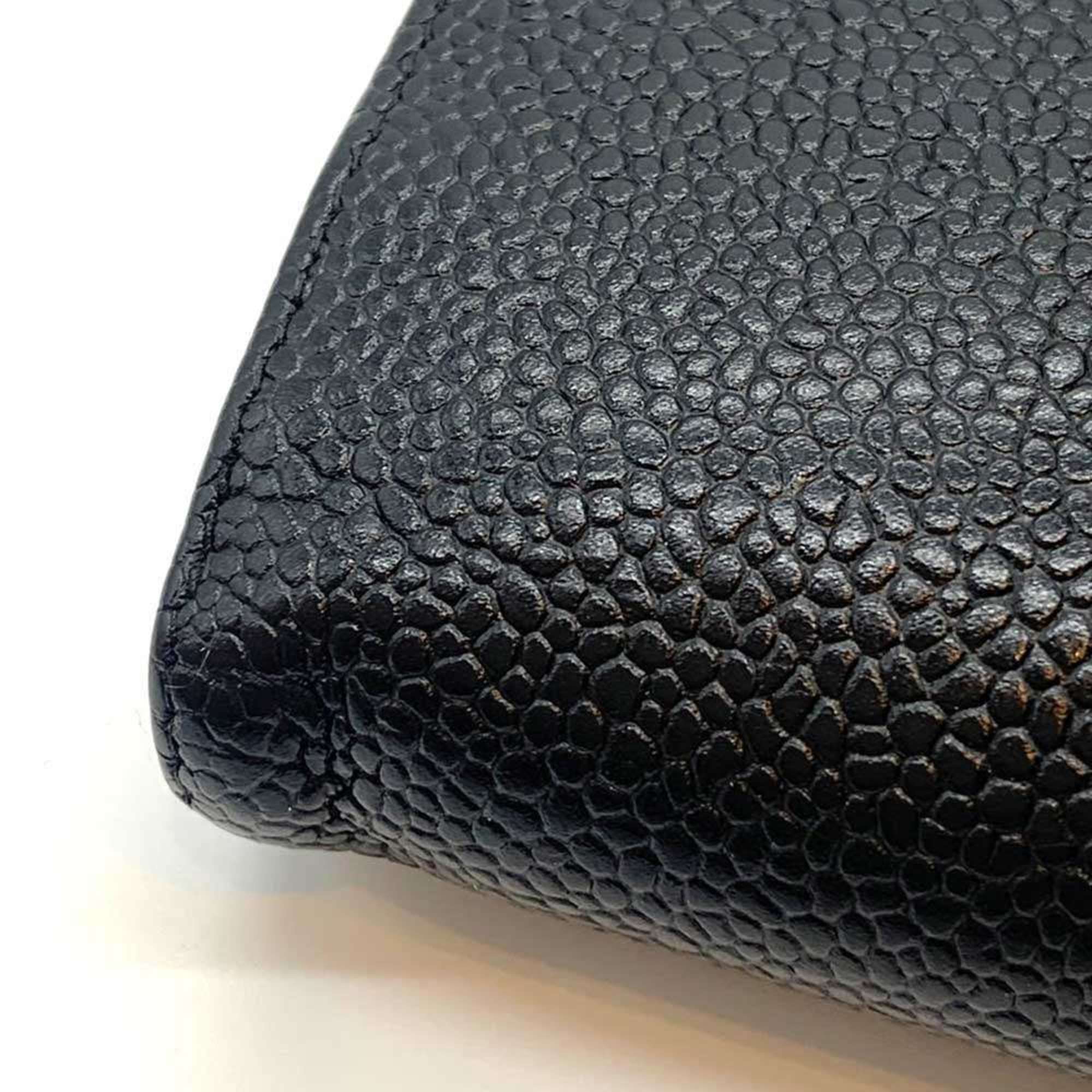 Chanel Black Grained Calfskin Wallet (Bi-Fold)