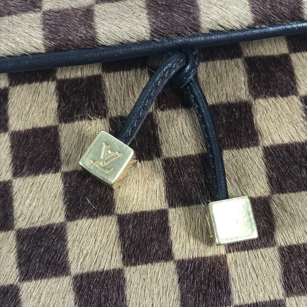 Louis Vuitton Brown Ebene Leather Pochette Shoulder Bag