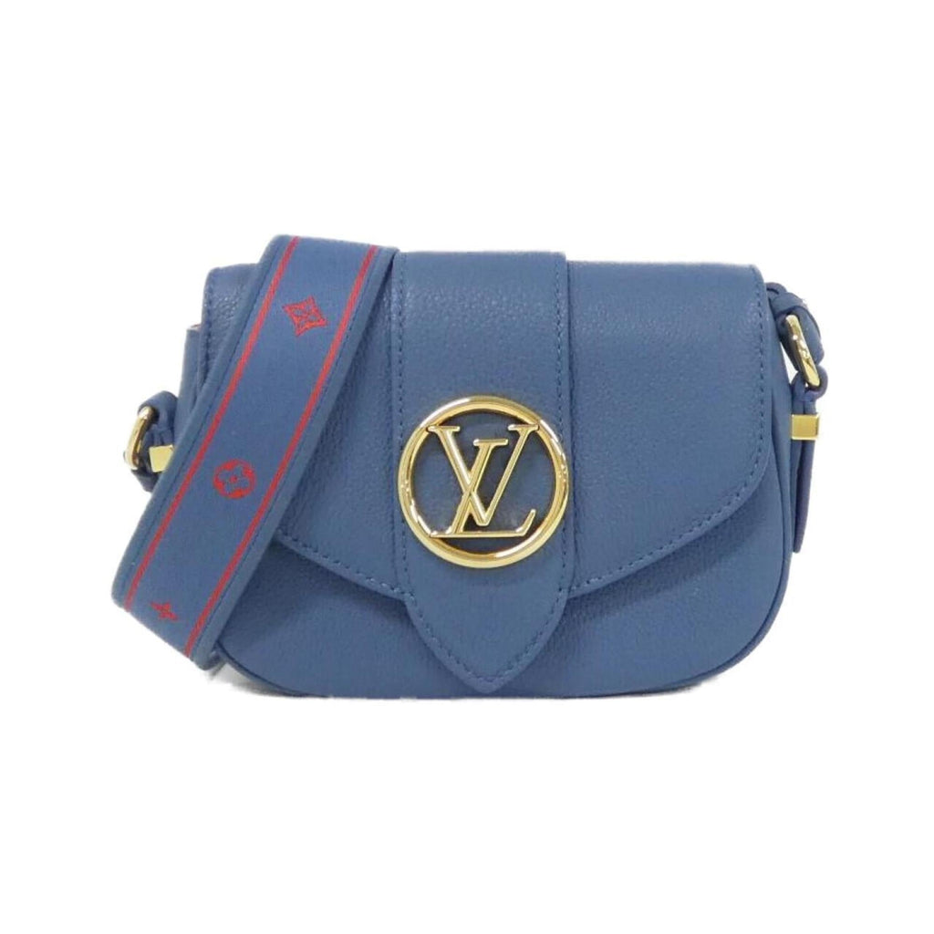 Louis Vuitton Blue Leather Shoulder Bag