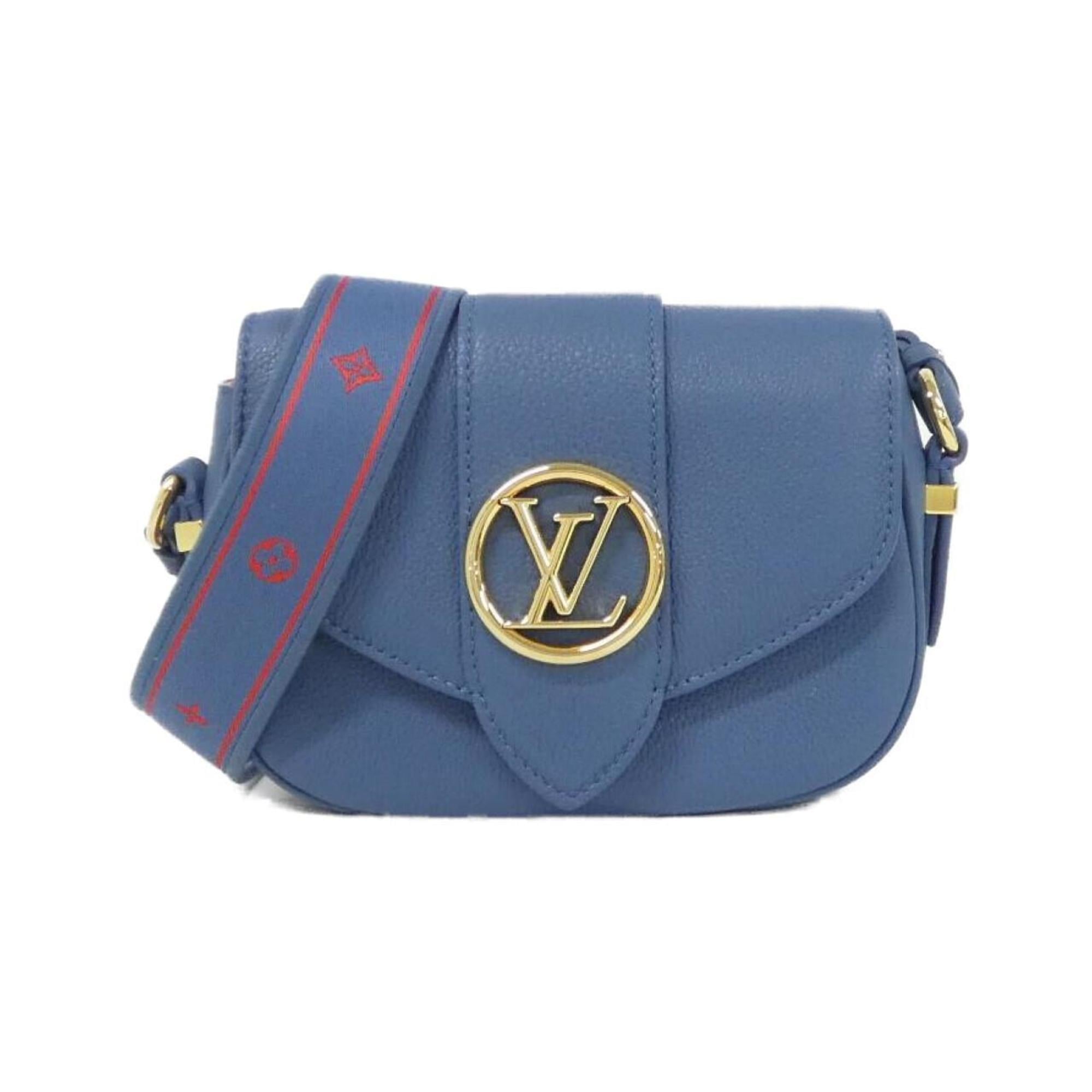 Louis Vuitton Blue Leather Shoulder Bag