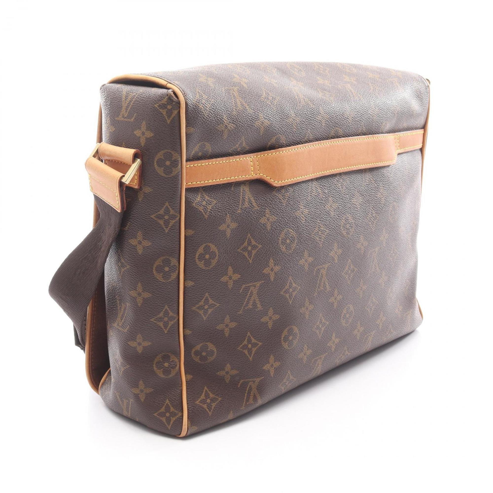 Louis Vuitton Brown Coated Canvas Leather Shoulder Bag