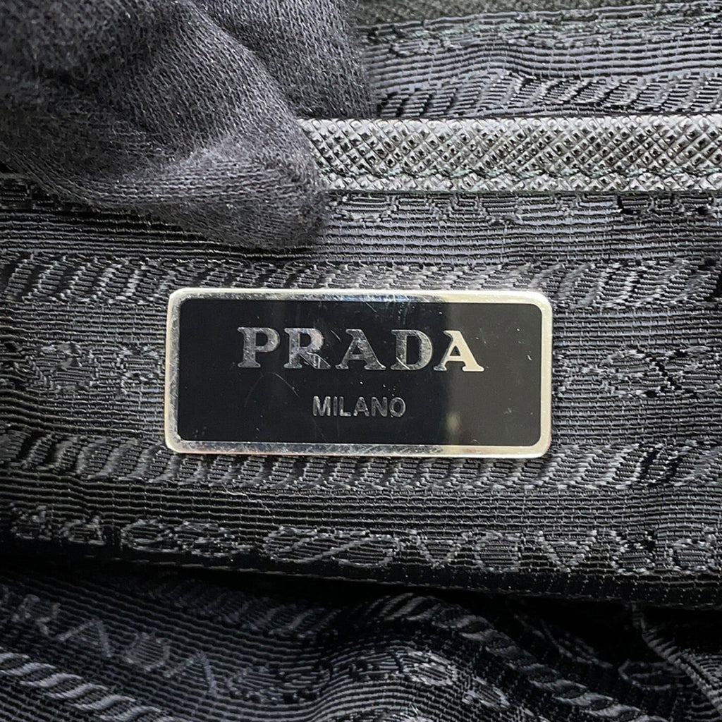 Prada Black Red Color Nylon Backpack