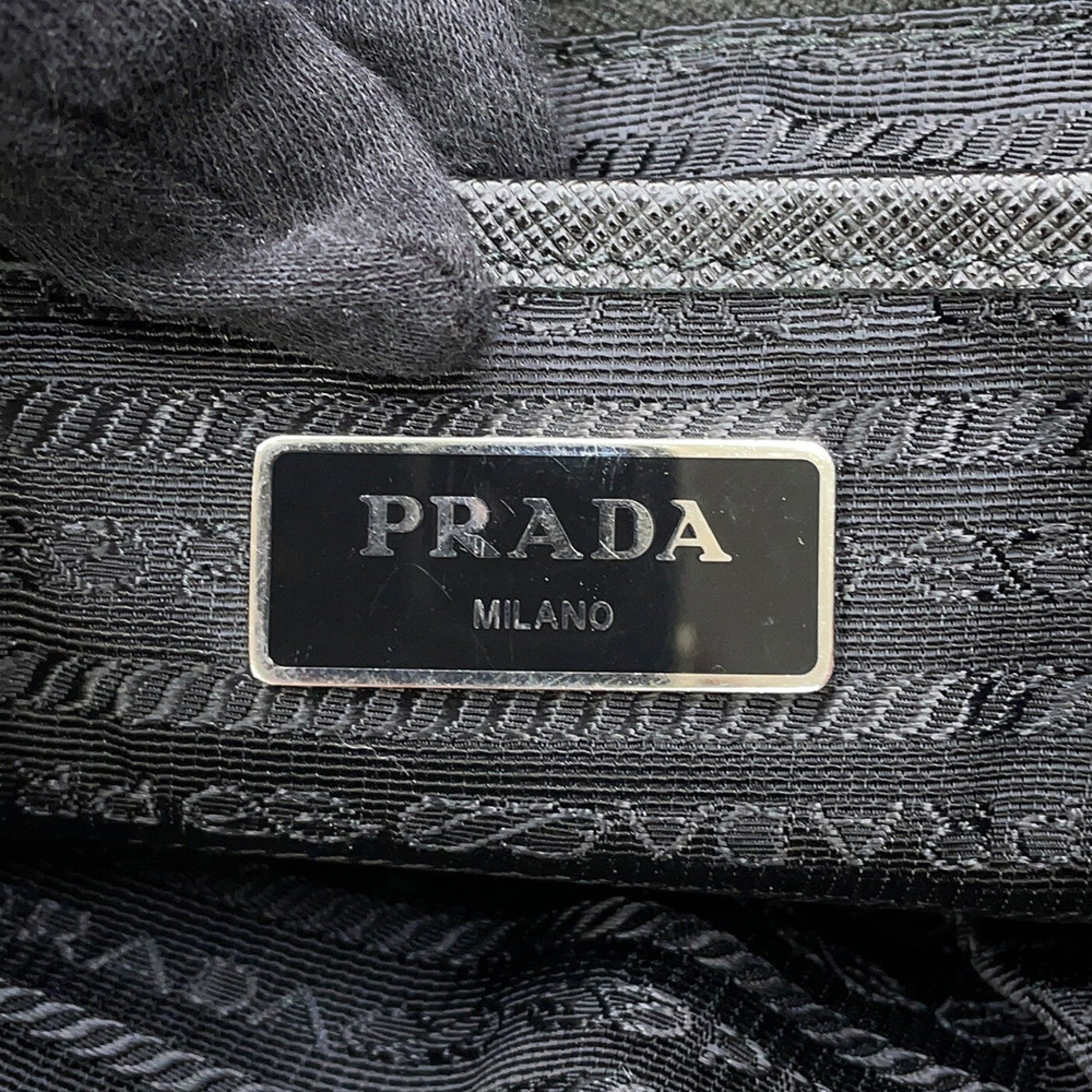 Prada Black Red Color Nylon Backpack