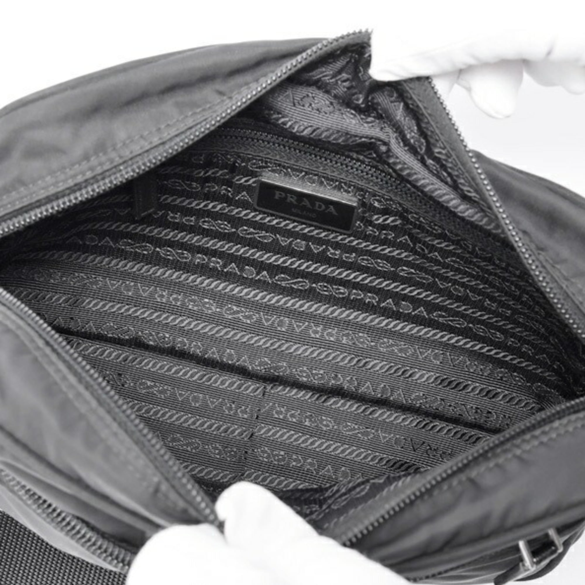 Prada Black Nylon Shoulder Bag