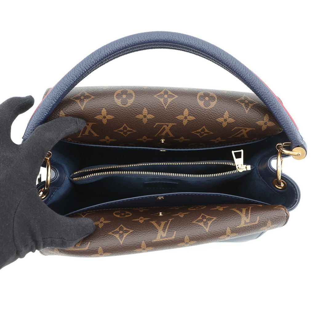 Louis Vuitton Monogram Navy Blue Leather Handbag