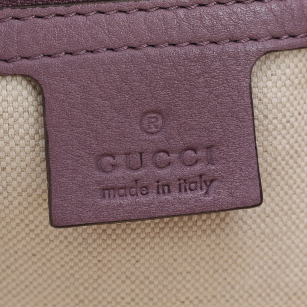 Gucci Miss Gg Purple Leather Handbag (Pre-Owned)