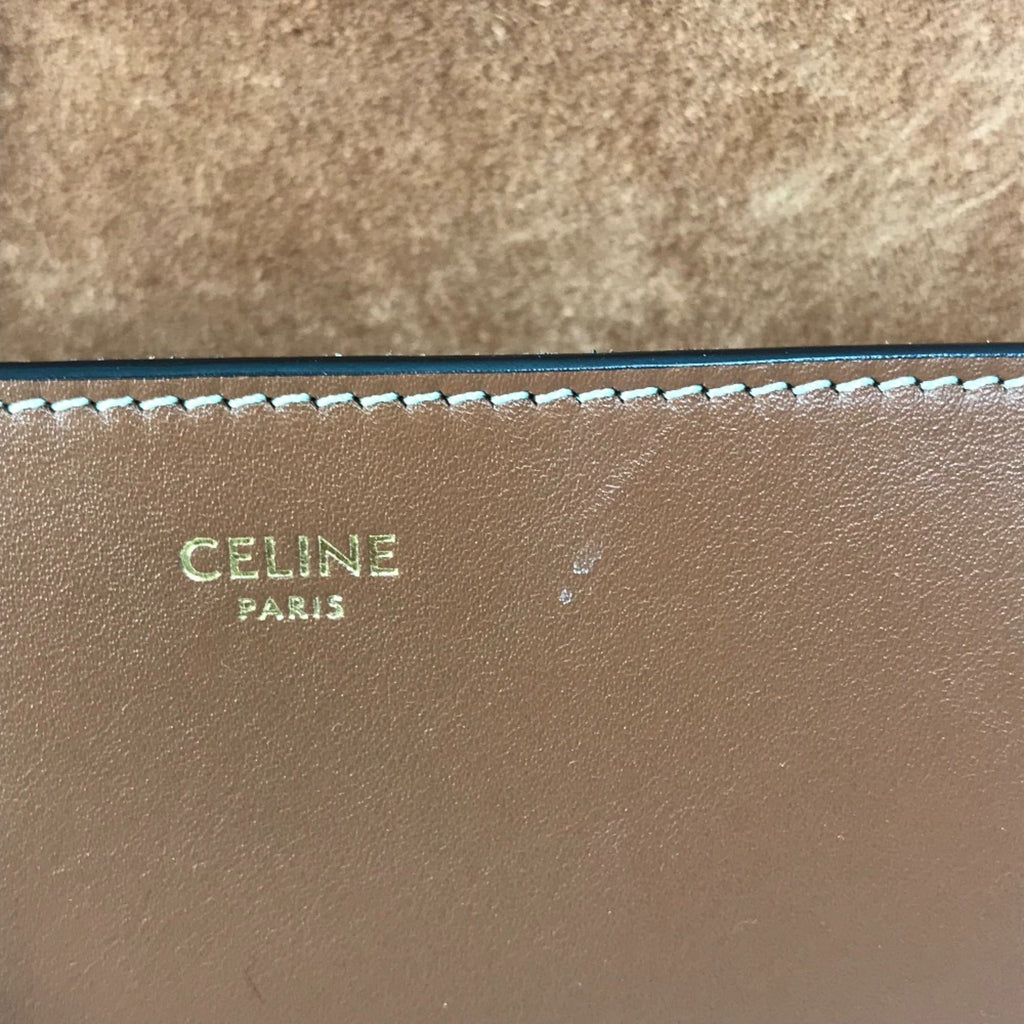 Celine Brown Leather Shoulder Bag
