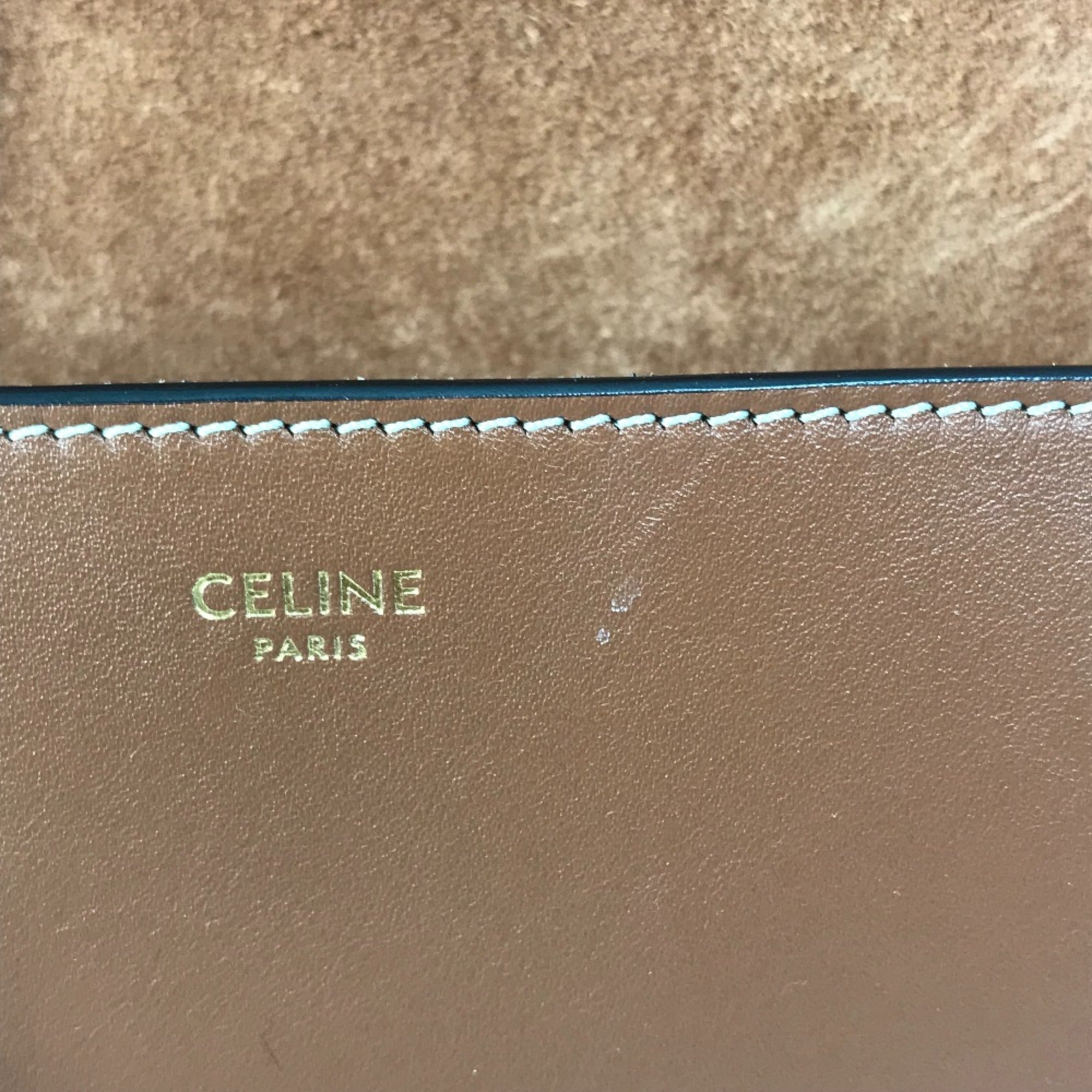 Celine Brown Leather Shoulder Bag