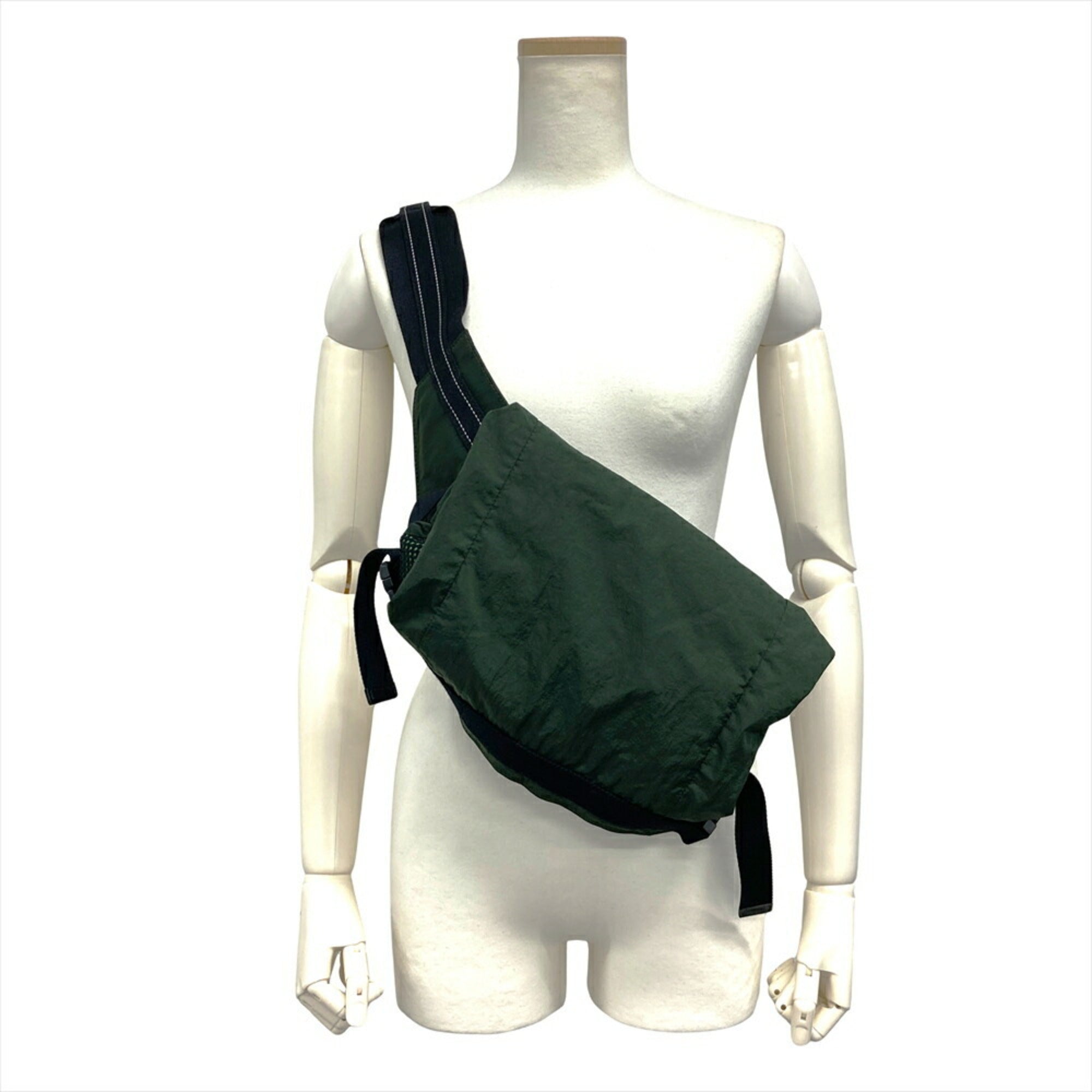 Bottega Veneta Green Nylon Fanny Pack Sling Bag