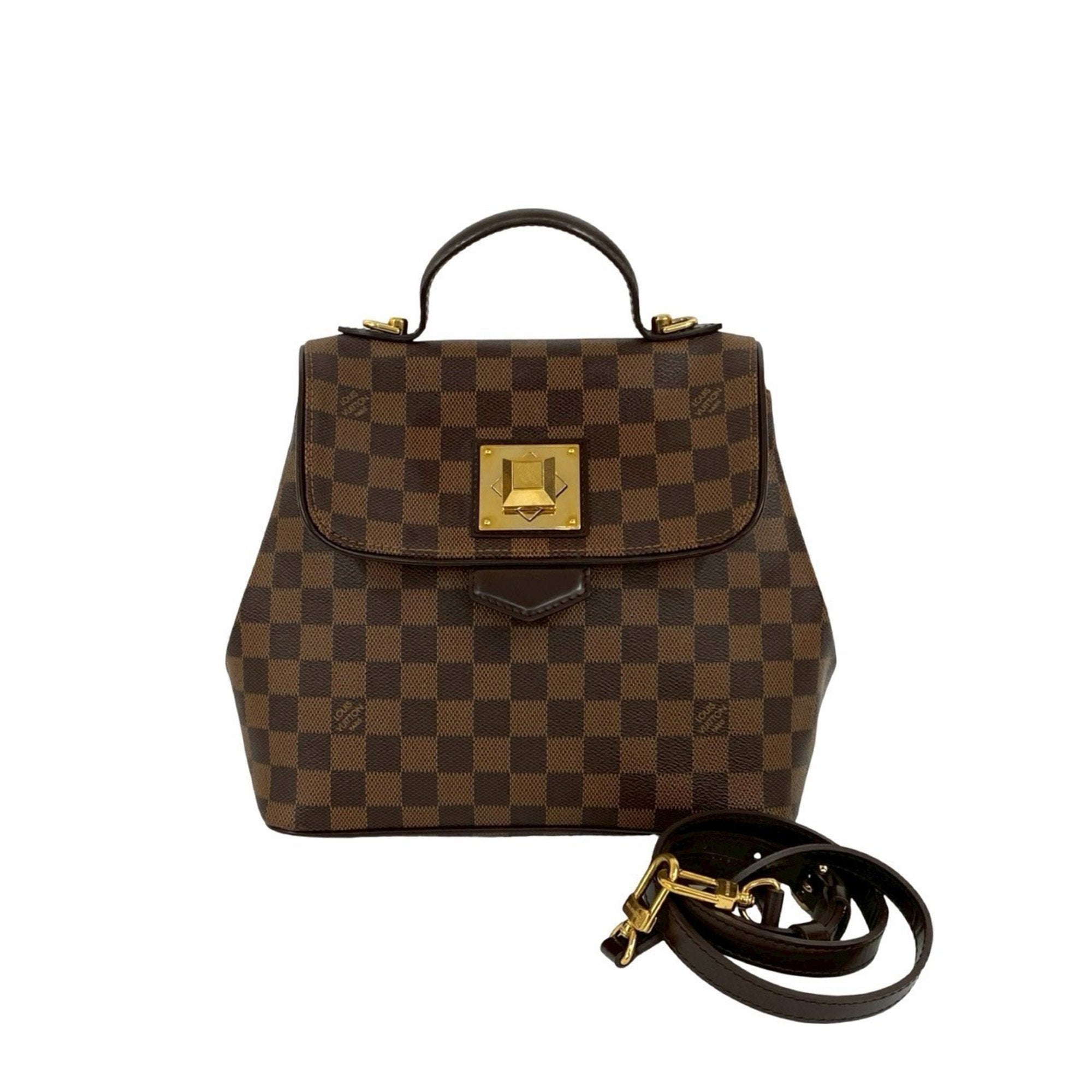Louis Vuitton Brown Leather Pvc Handbag Shoulder Bag Tote Bag
