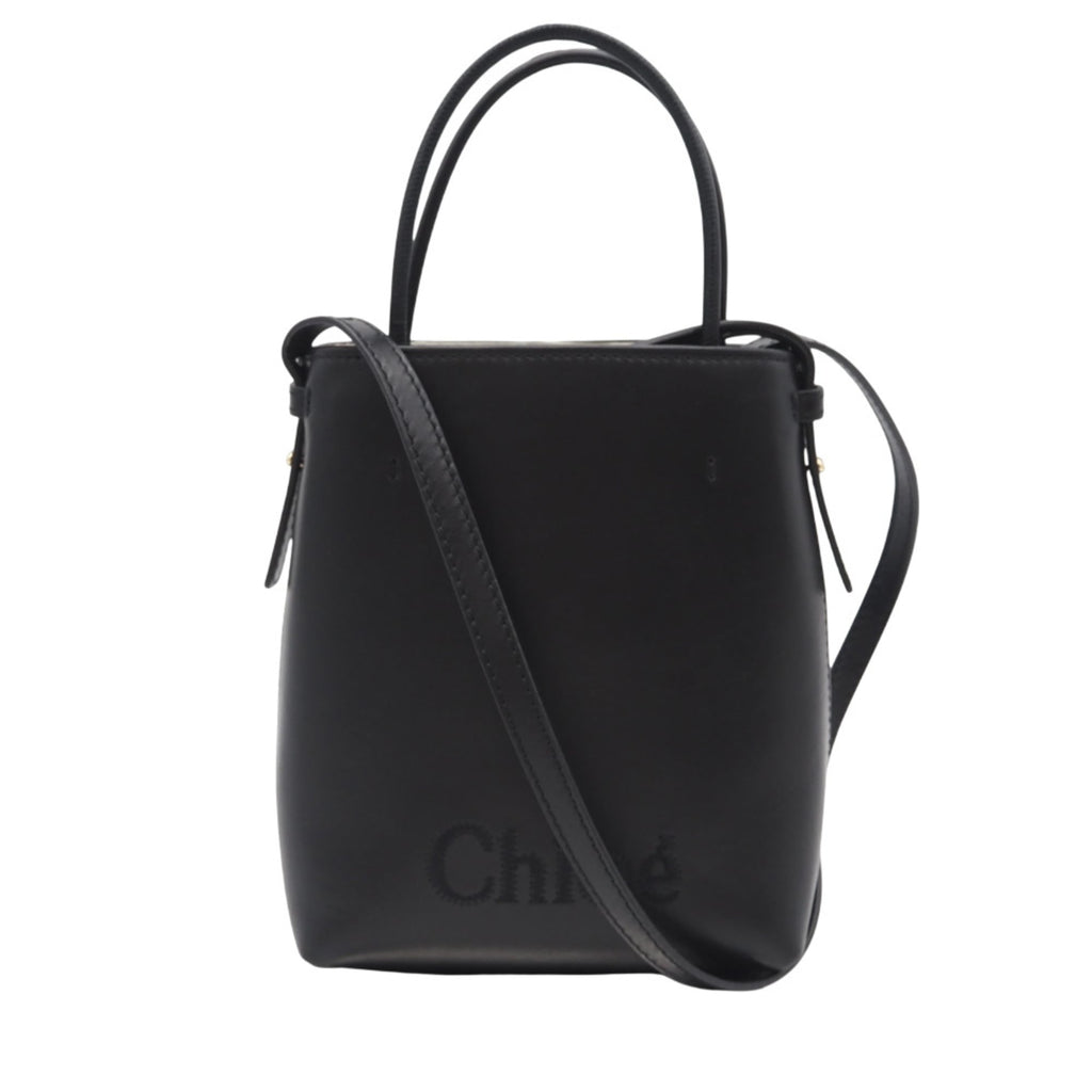 Chloé Black Leather Handbag Shoulder Bag (Pre-Owned)