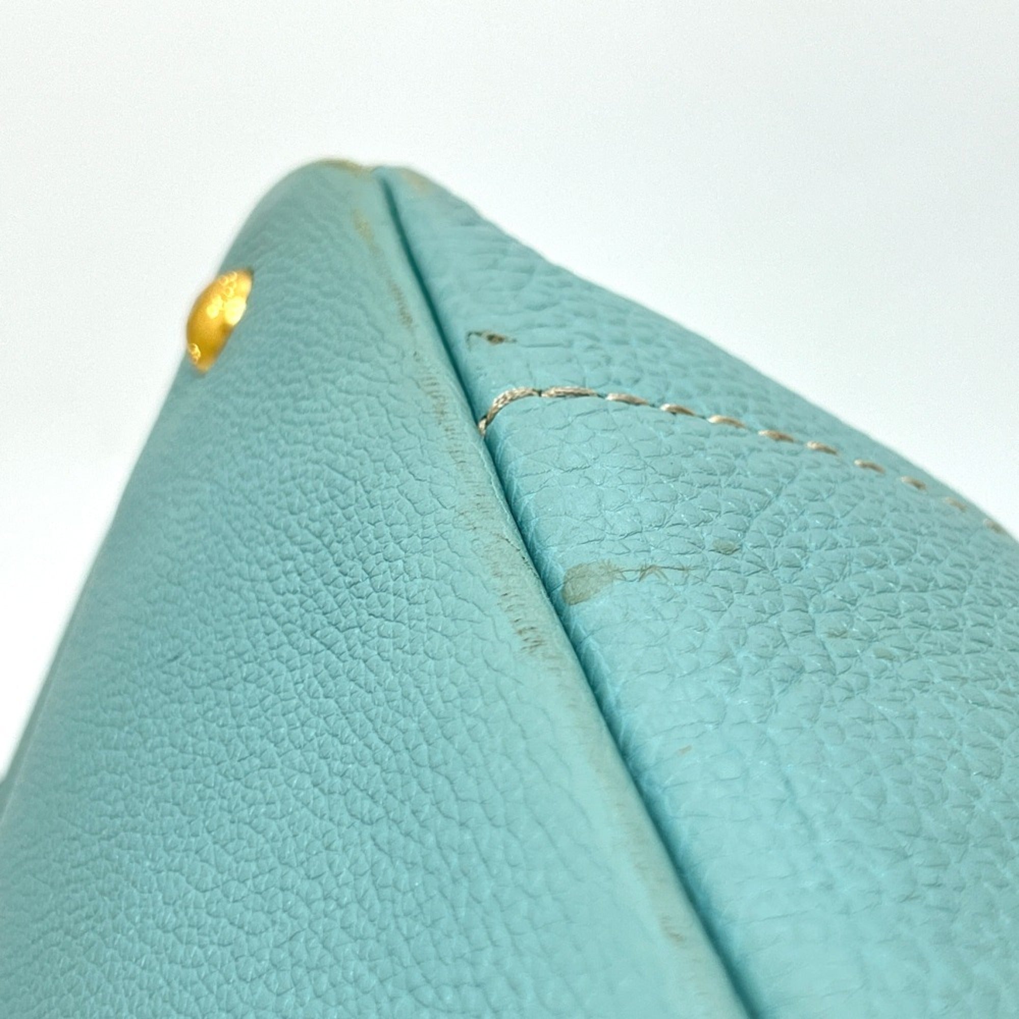 Prada Blue Canapa Handbag Tote Bag