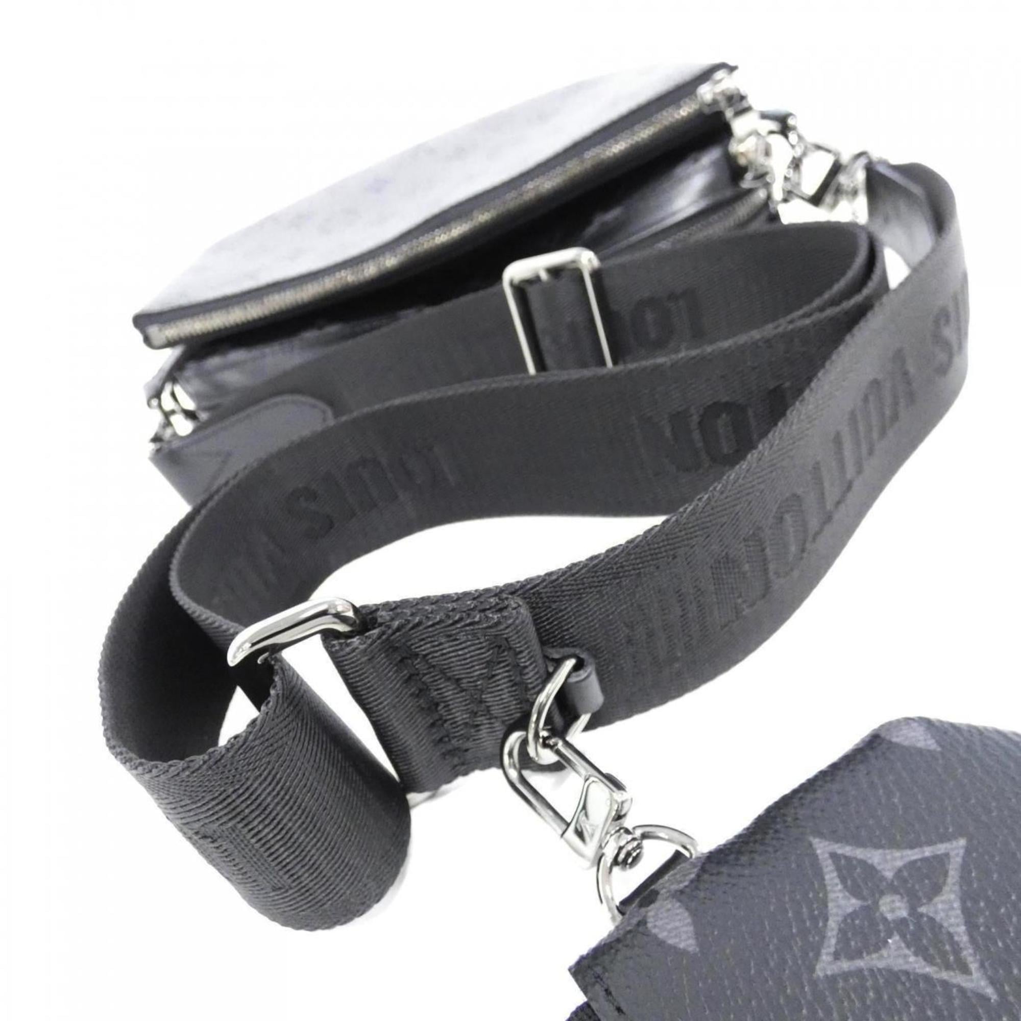 Louis Vuitton Black Gris Coated Canvas Shoulder Bag