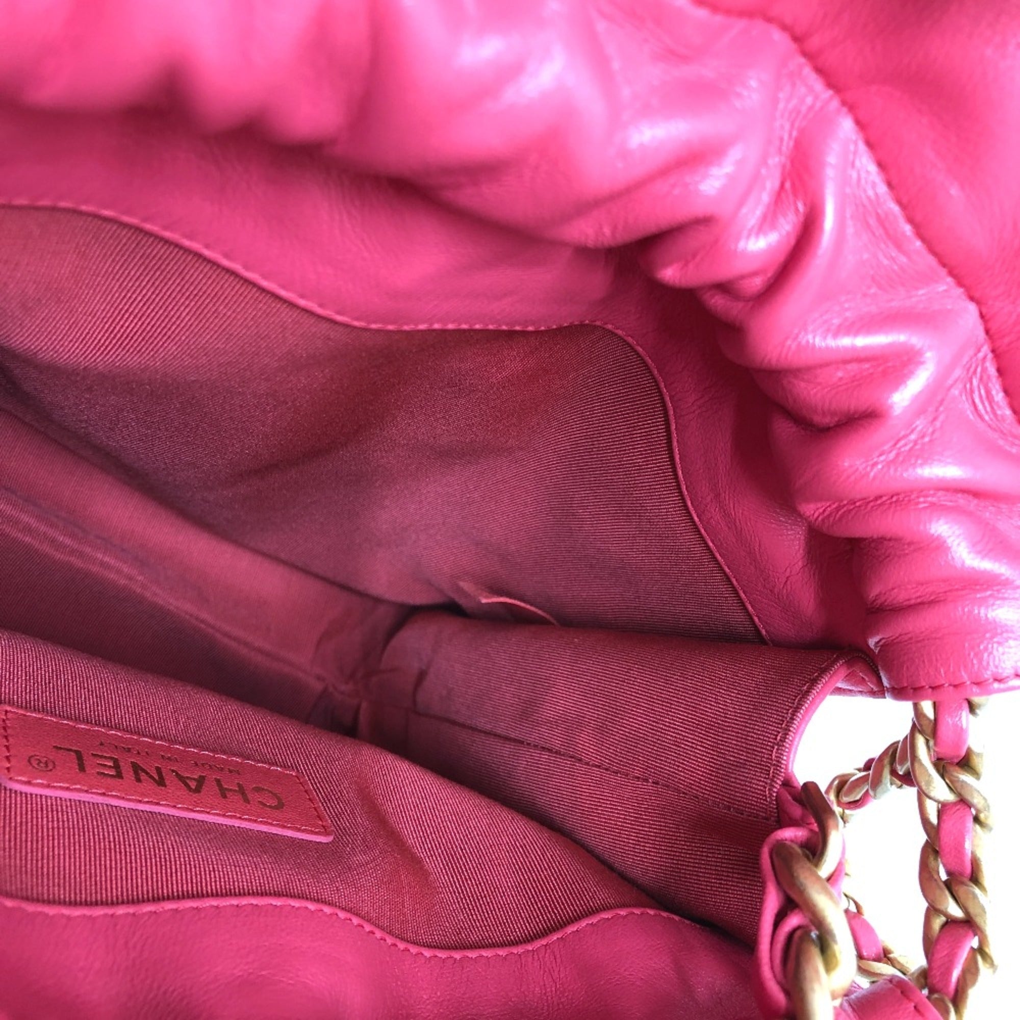 Chanel Pink Leather Handbag