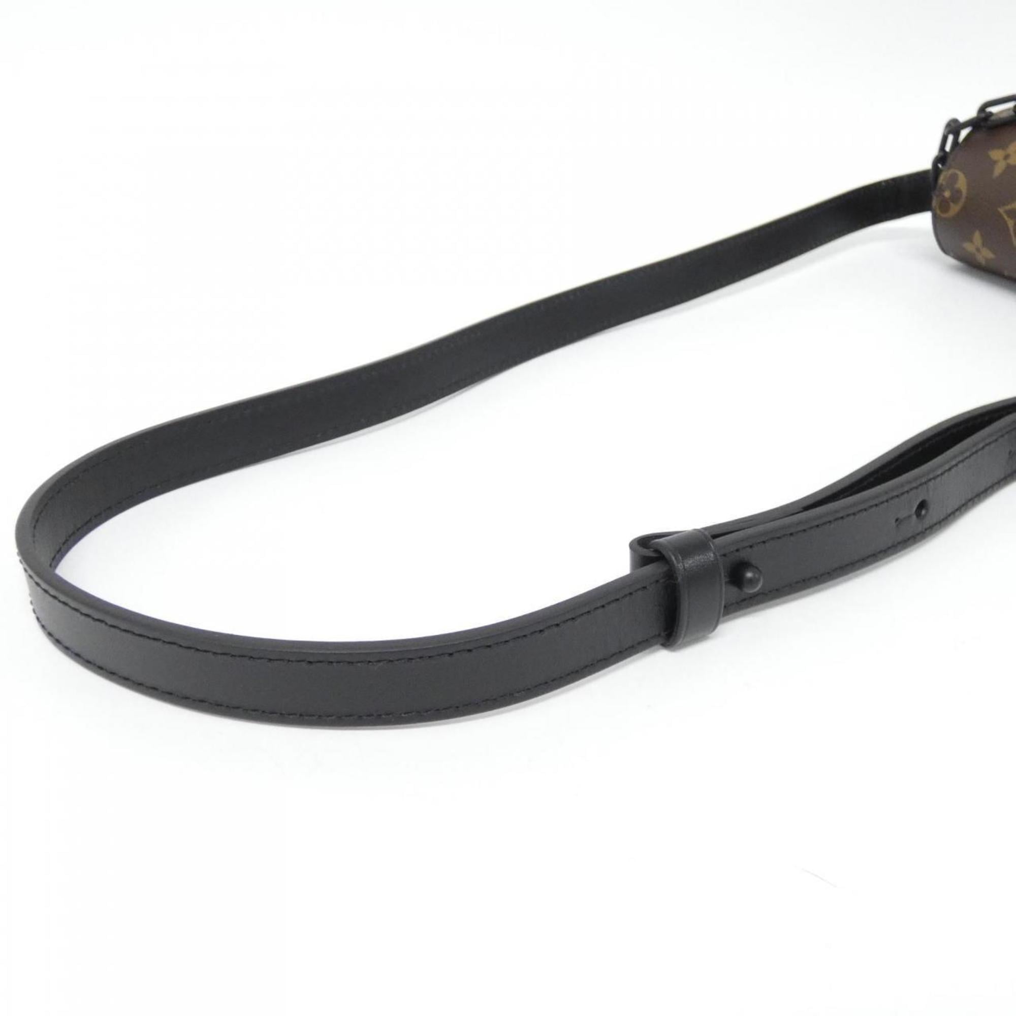 Louis Vuitton Black Marron Coated Canvas Shoulder Bag