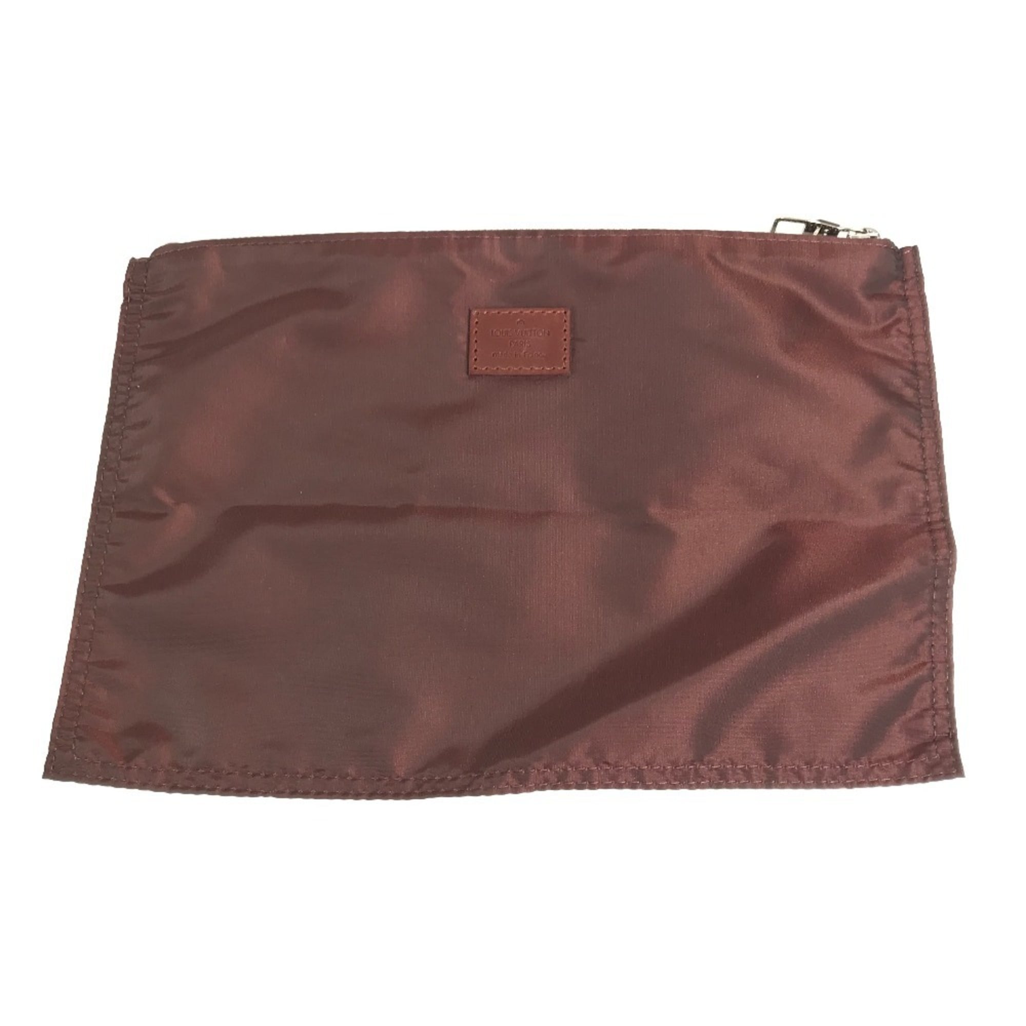 Louis Vuitton Brown Leather Nylon Shoulder Bag Tote Bag