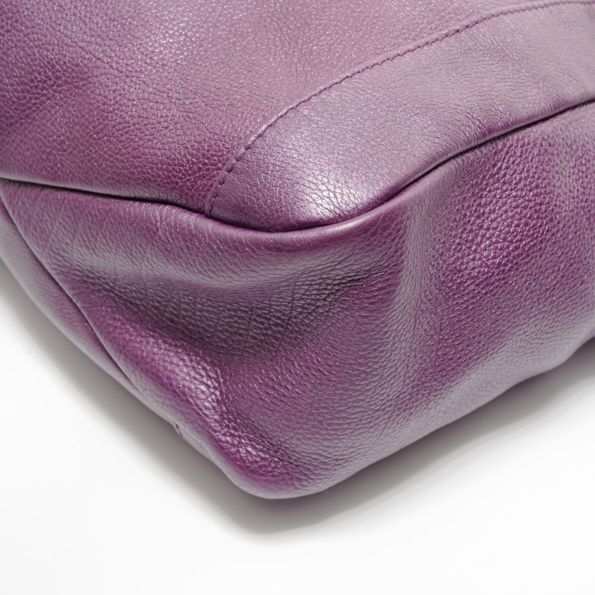 Gucci Purple Leather Tote Bag (Pre-Owned)