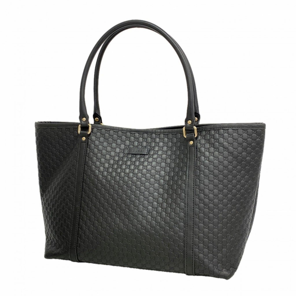 Gucci Black Leather Tote Bag (Pre-Owned)