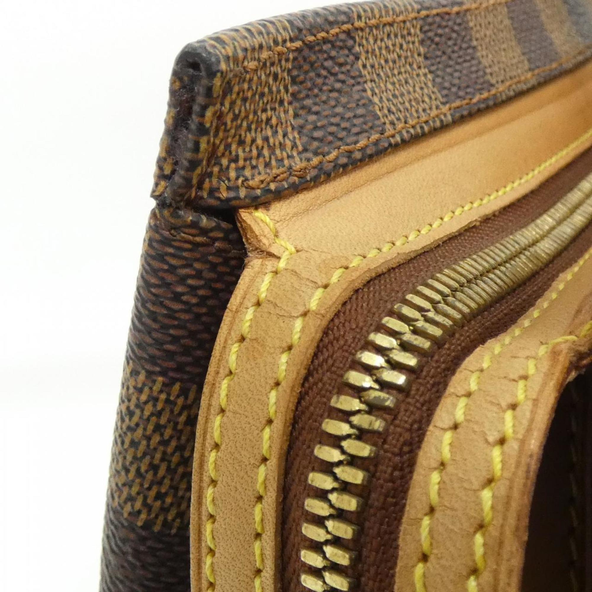 Louis Vuitton Brown Coated Canvas Shoulder Bag