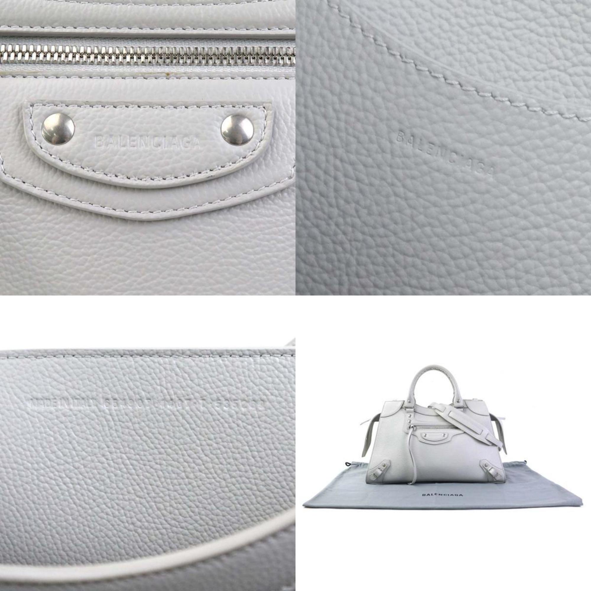 Balenciaga Light Gray Leather Handbag Shoulder