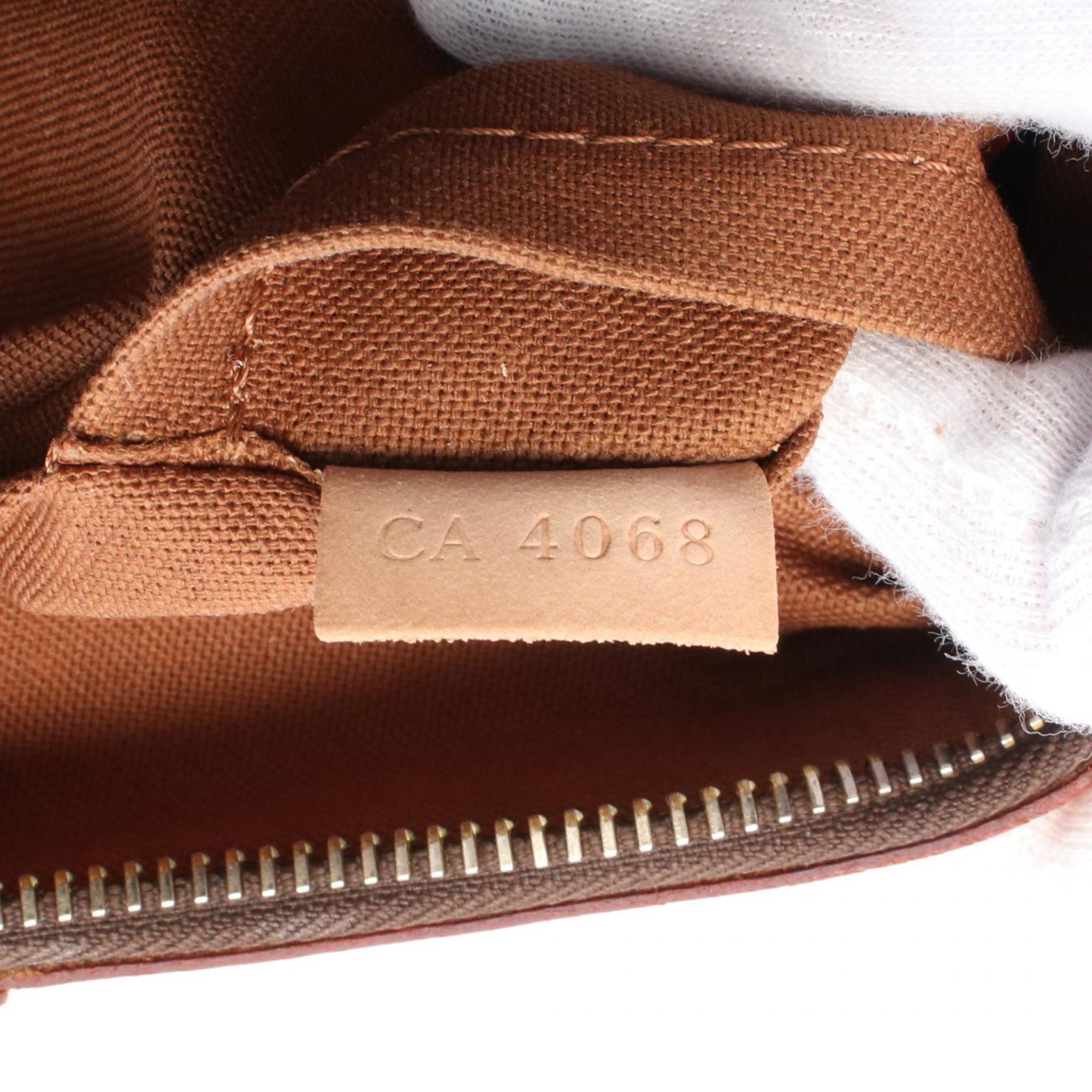 Louis Vuitton Monogram Brown Coated Canvas Leather Shoulder Bag