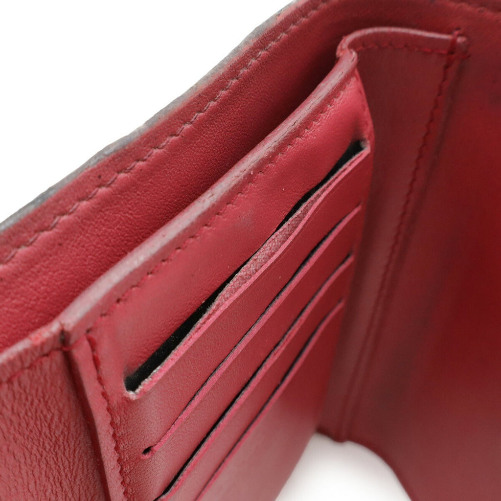 Louis Vuitton Black Galle Hot Pink Noir Leather Wallet (Tri-Fold)